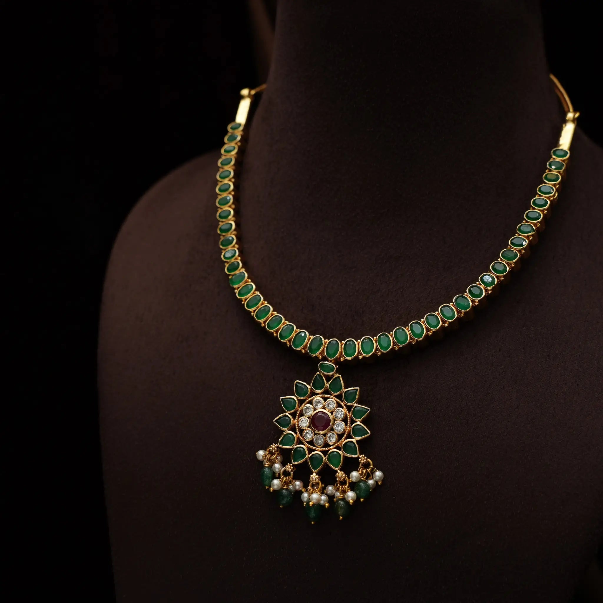 Girija Silver Reversible Necklace