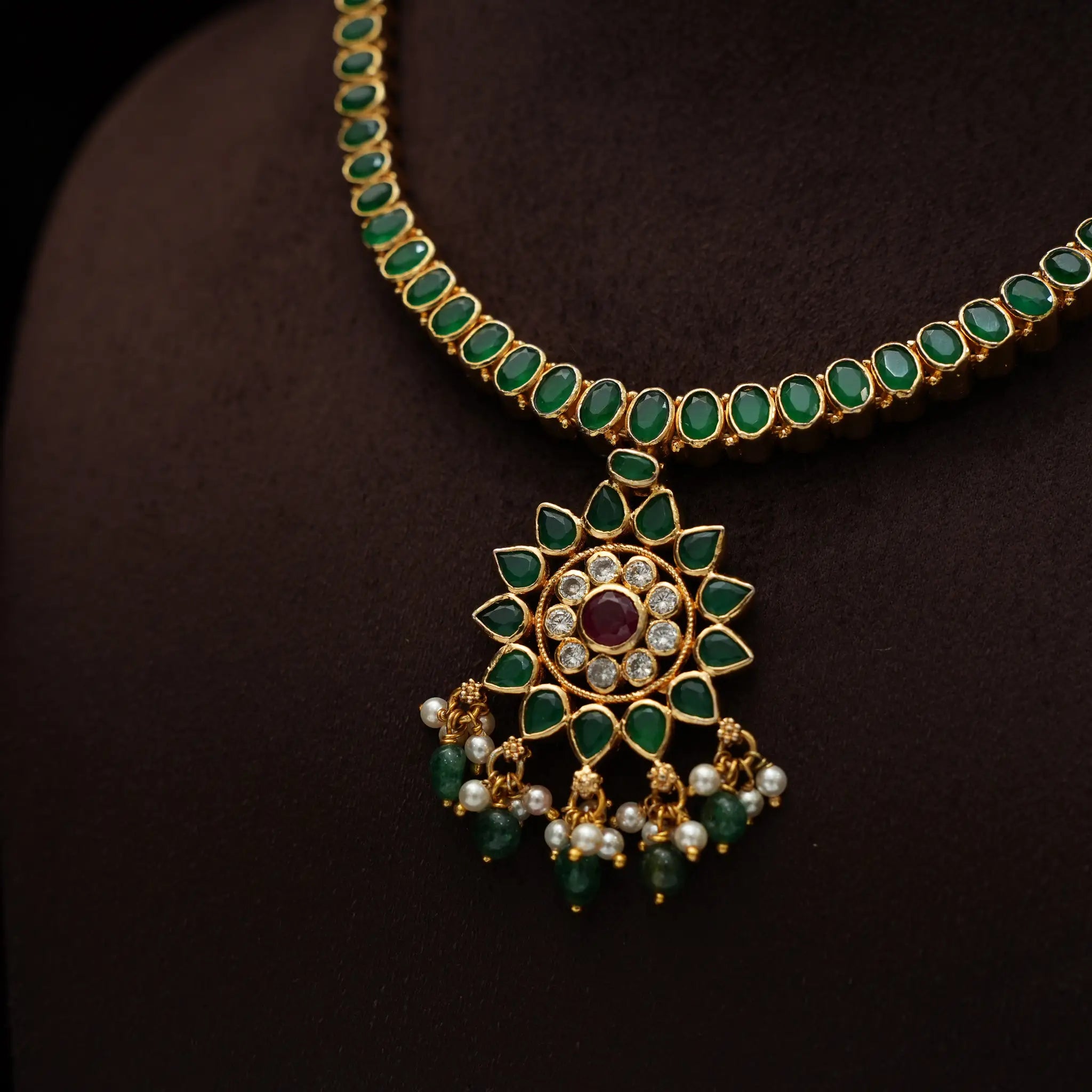 Girija Silver Reversible Necklace