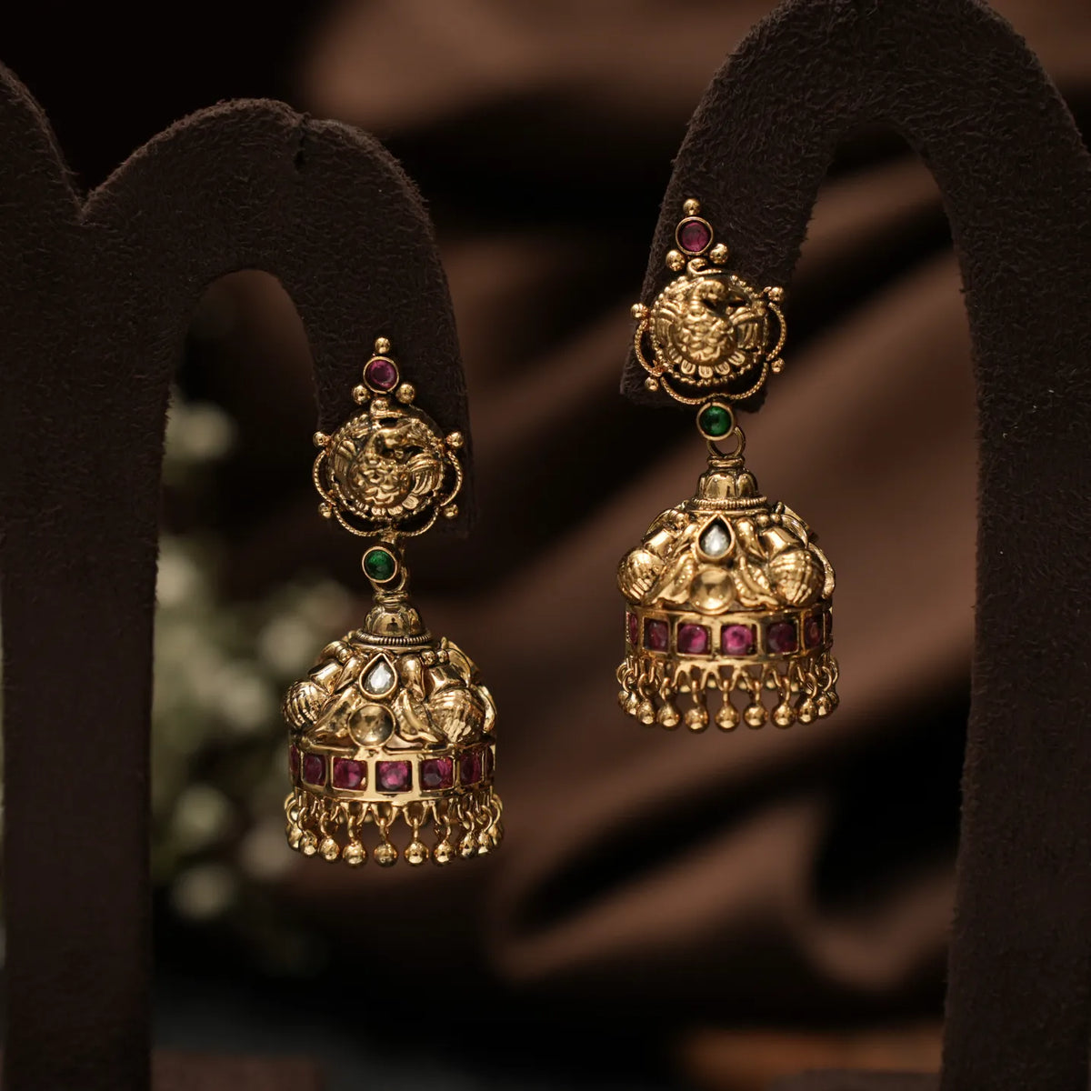 Gnanitha Antique Nagas Jhumka Earrings