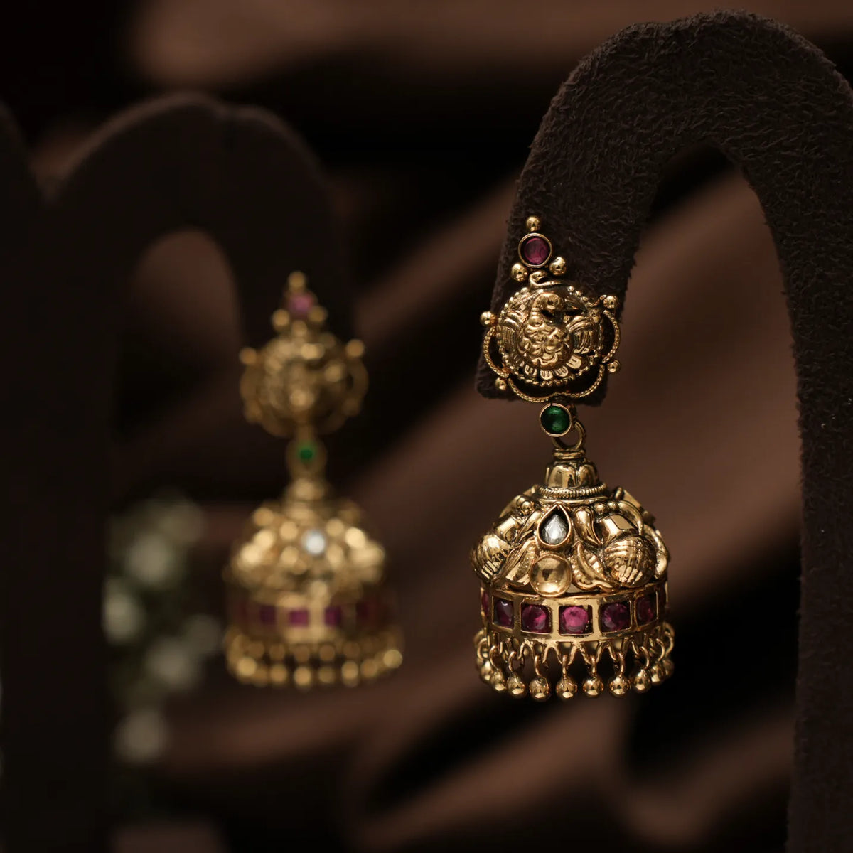 Gnanitha Antique Nagas Jhumka Earrings