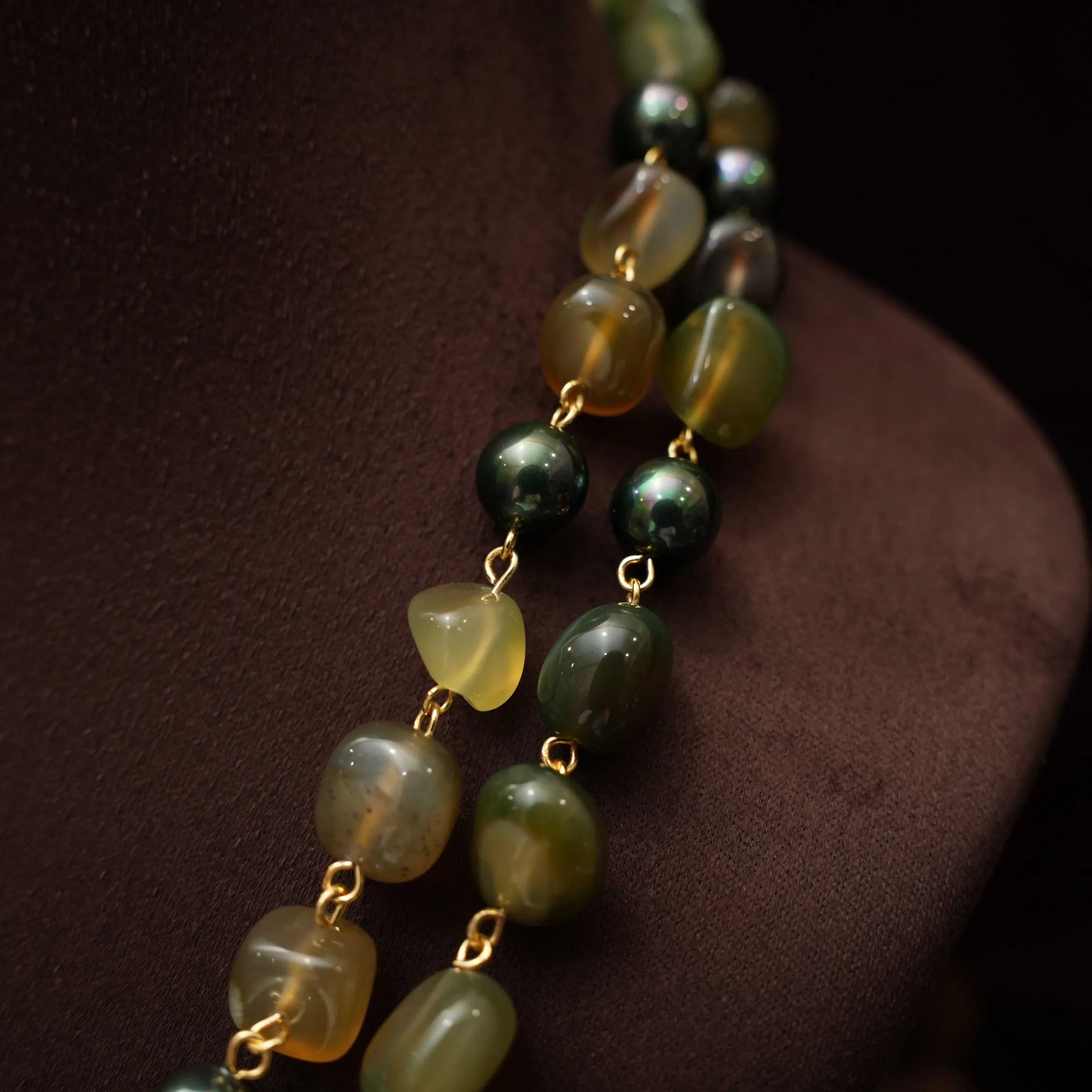 Gopika Beaded Necklace - Green