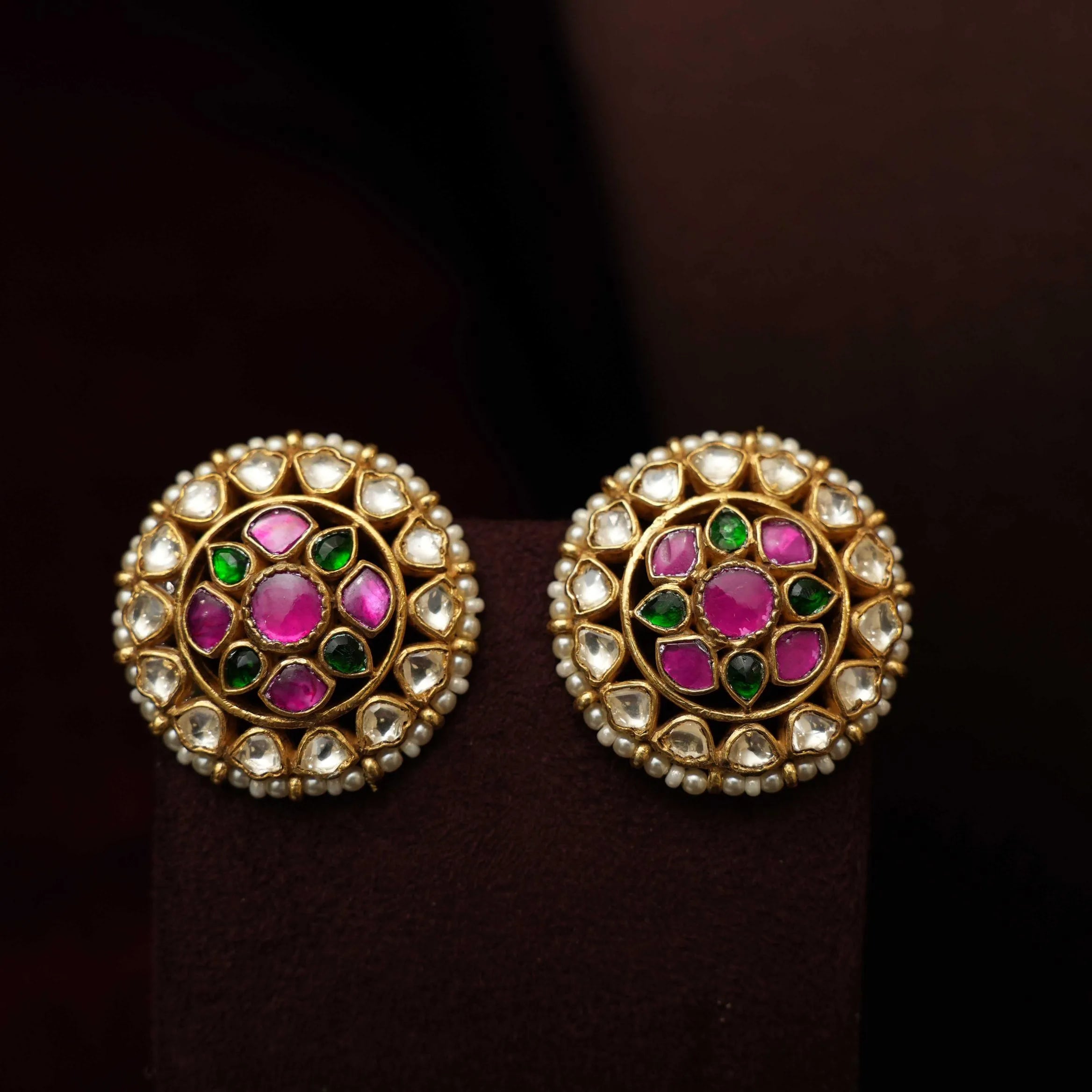 Greesha Pearl Polki Choker