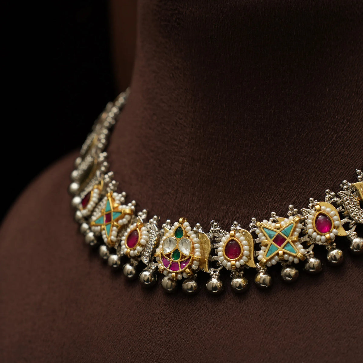 Greyna Victorian Polki Necklace - Lisa