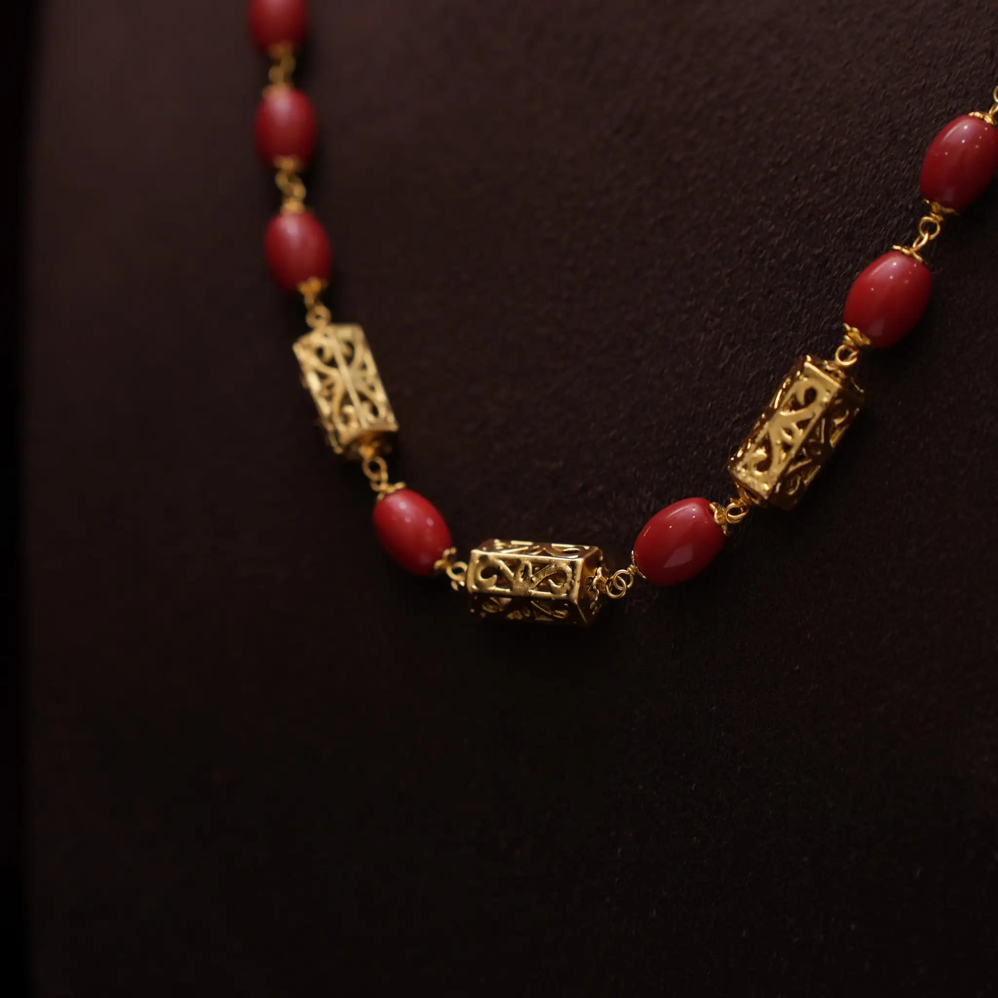 Grishma Beaded Coral Necklace