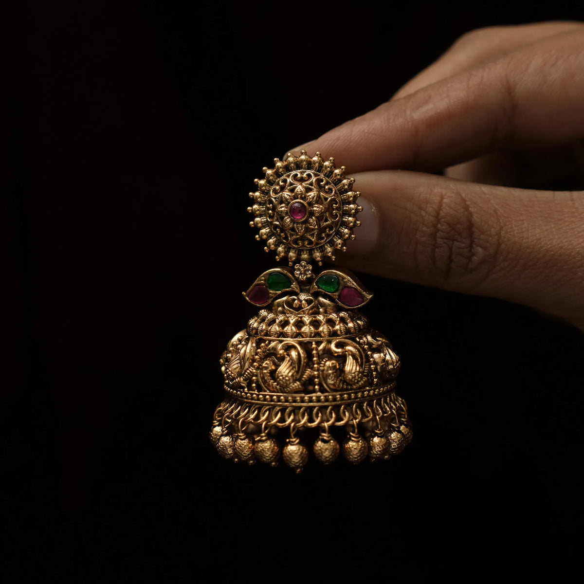 Gunavathi Antique Jhumka Earrings