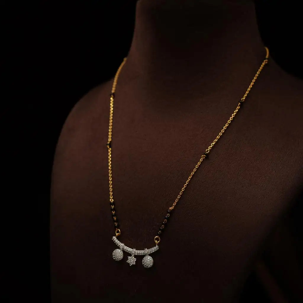 Haarati Silver Mangalsutra Chain