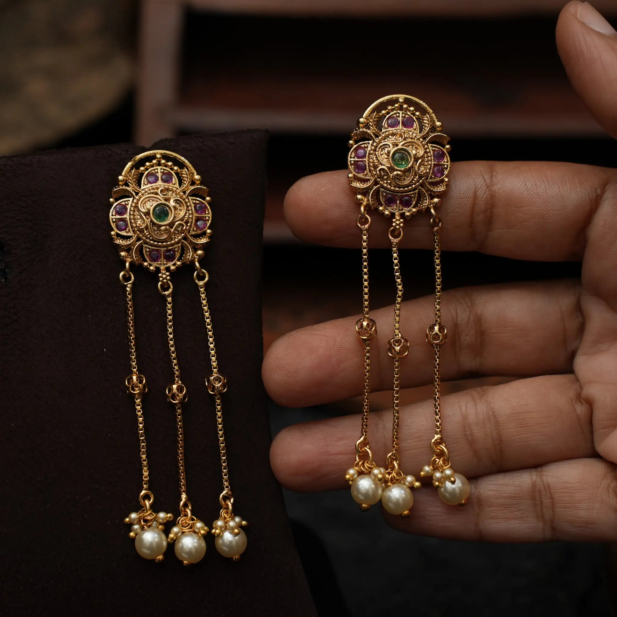 Hallie Antique Designer Earrings