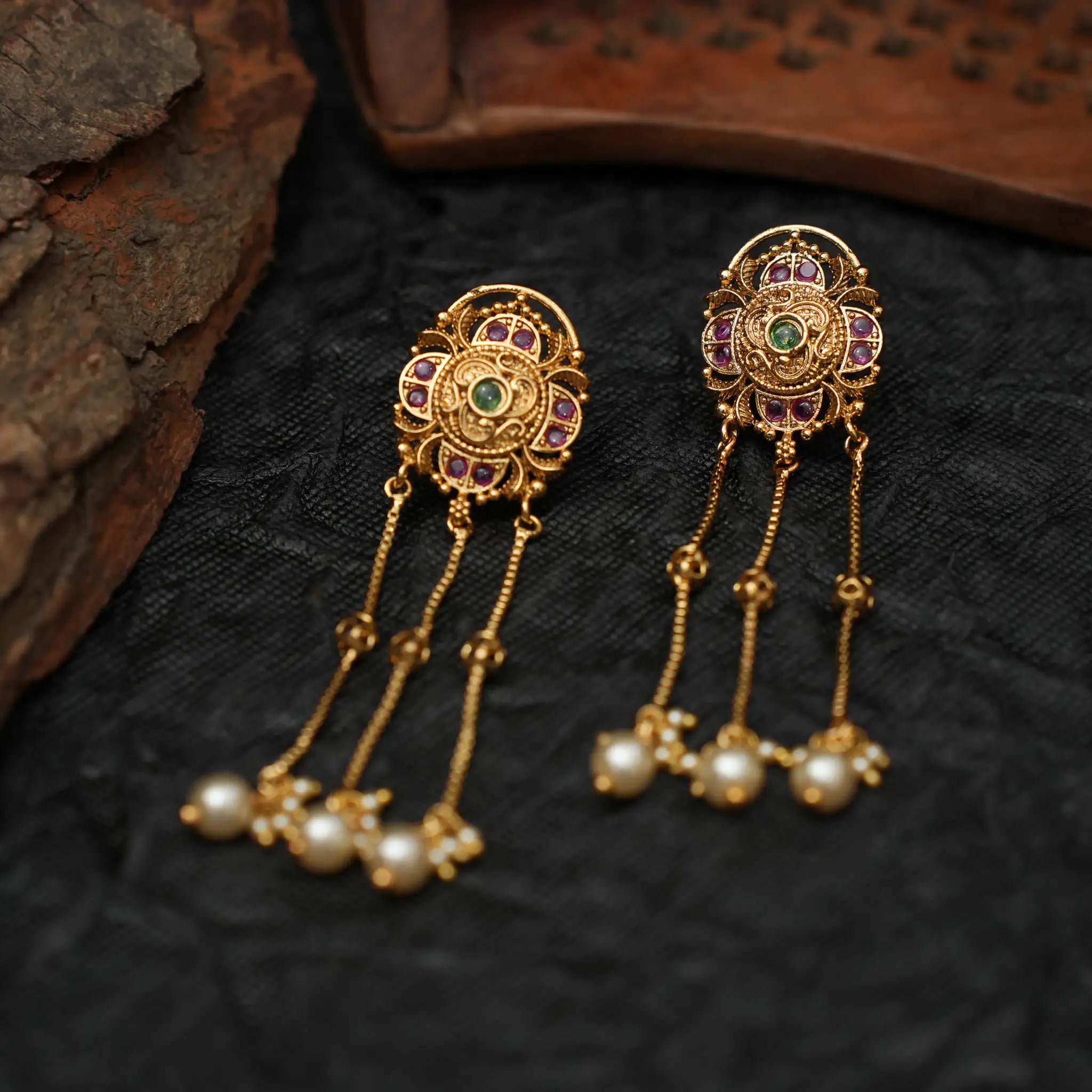 Hallie Antique Designer Earrings
