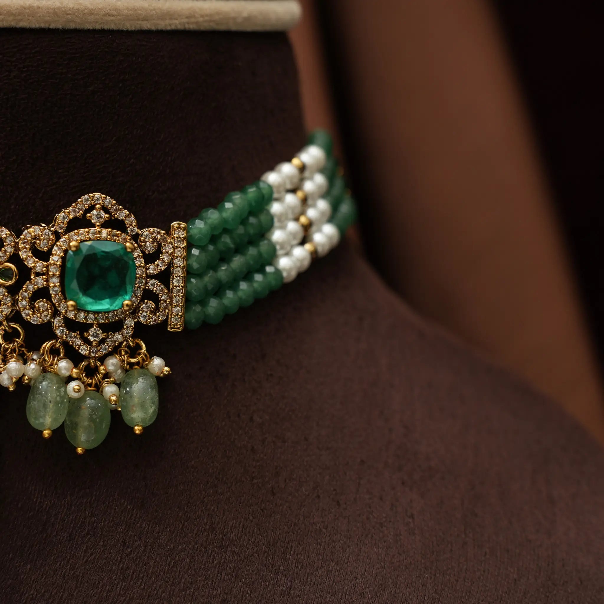 Hamsini Beaded Polki Choker