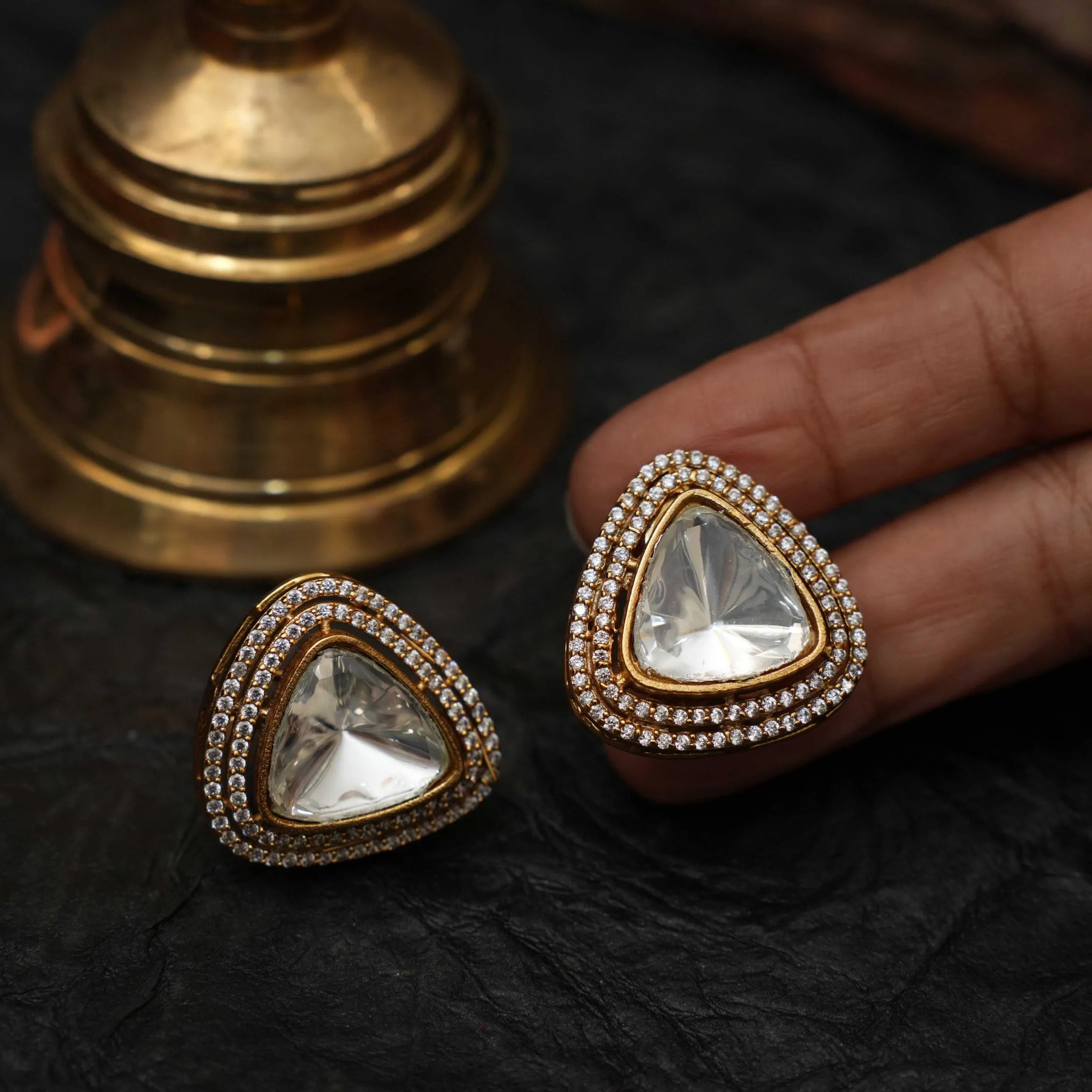 Hanita Polki Earrings