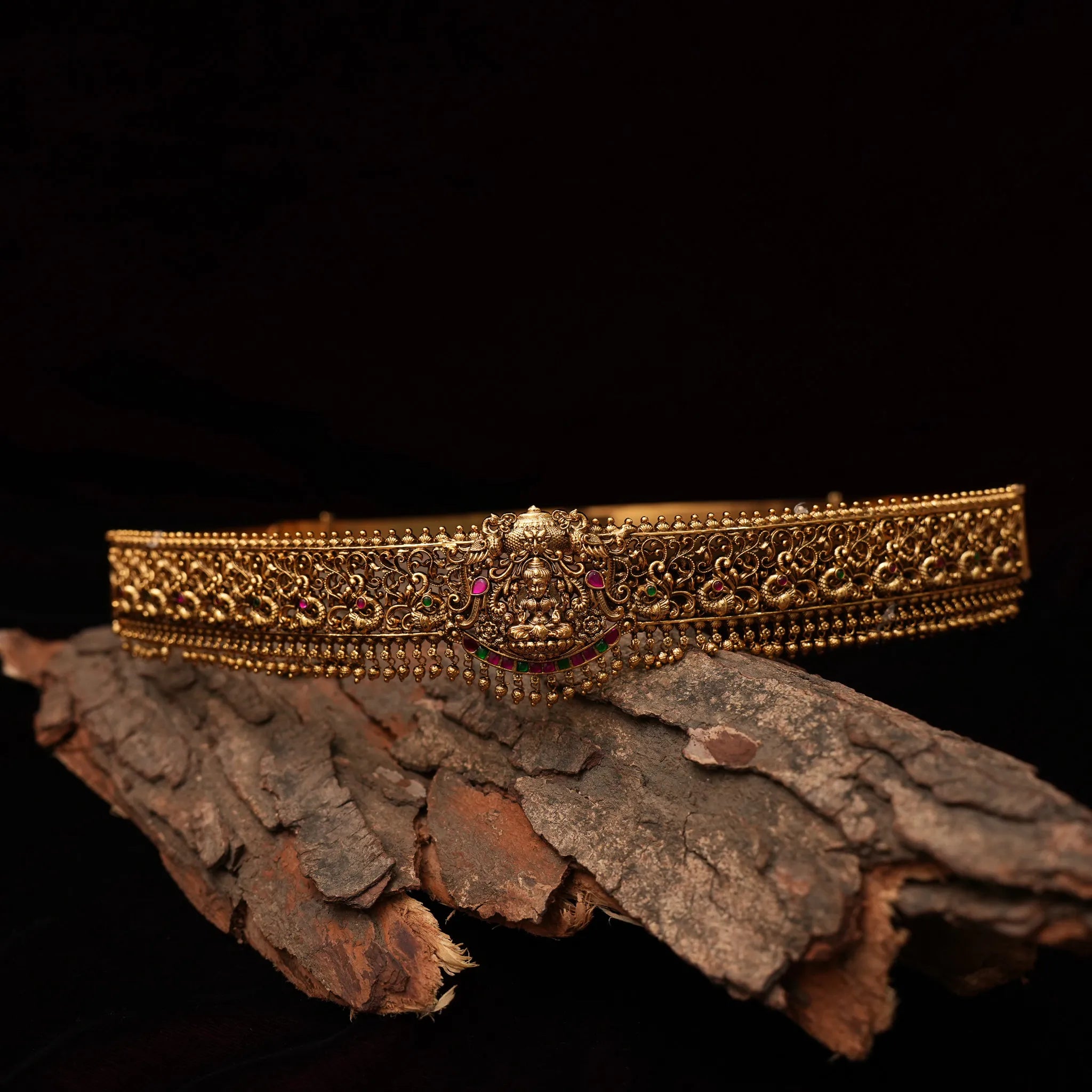 Hansika Antique Hip Belt - Golden Ball