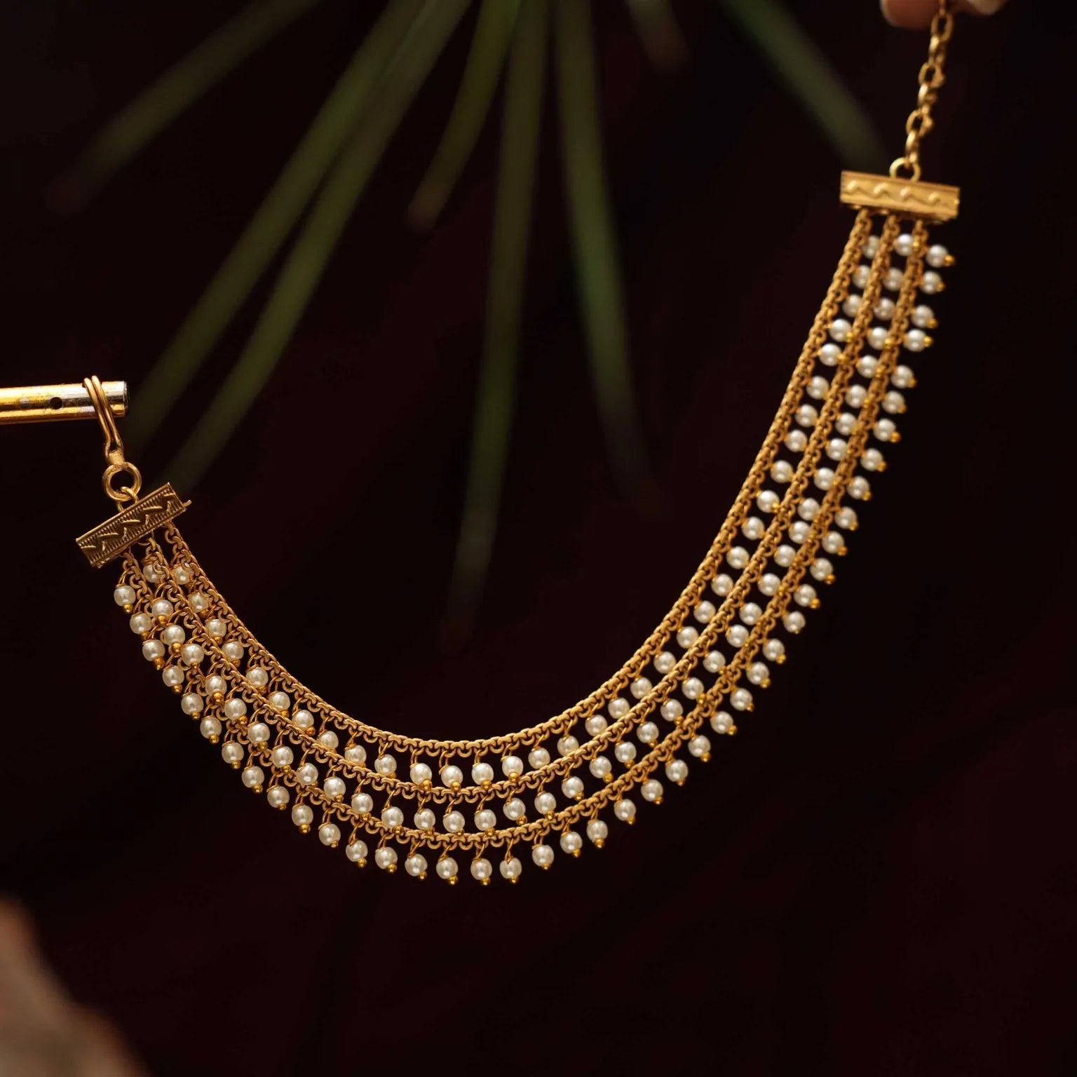 Harika Antique Ear Chain - Pearl