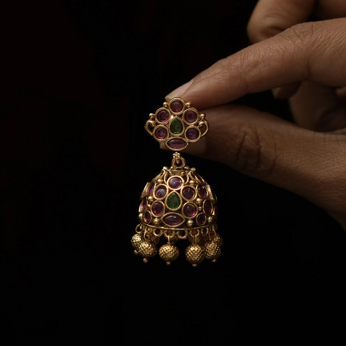 Harismita Antique Jhumka Earrings