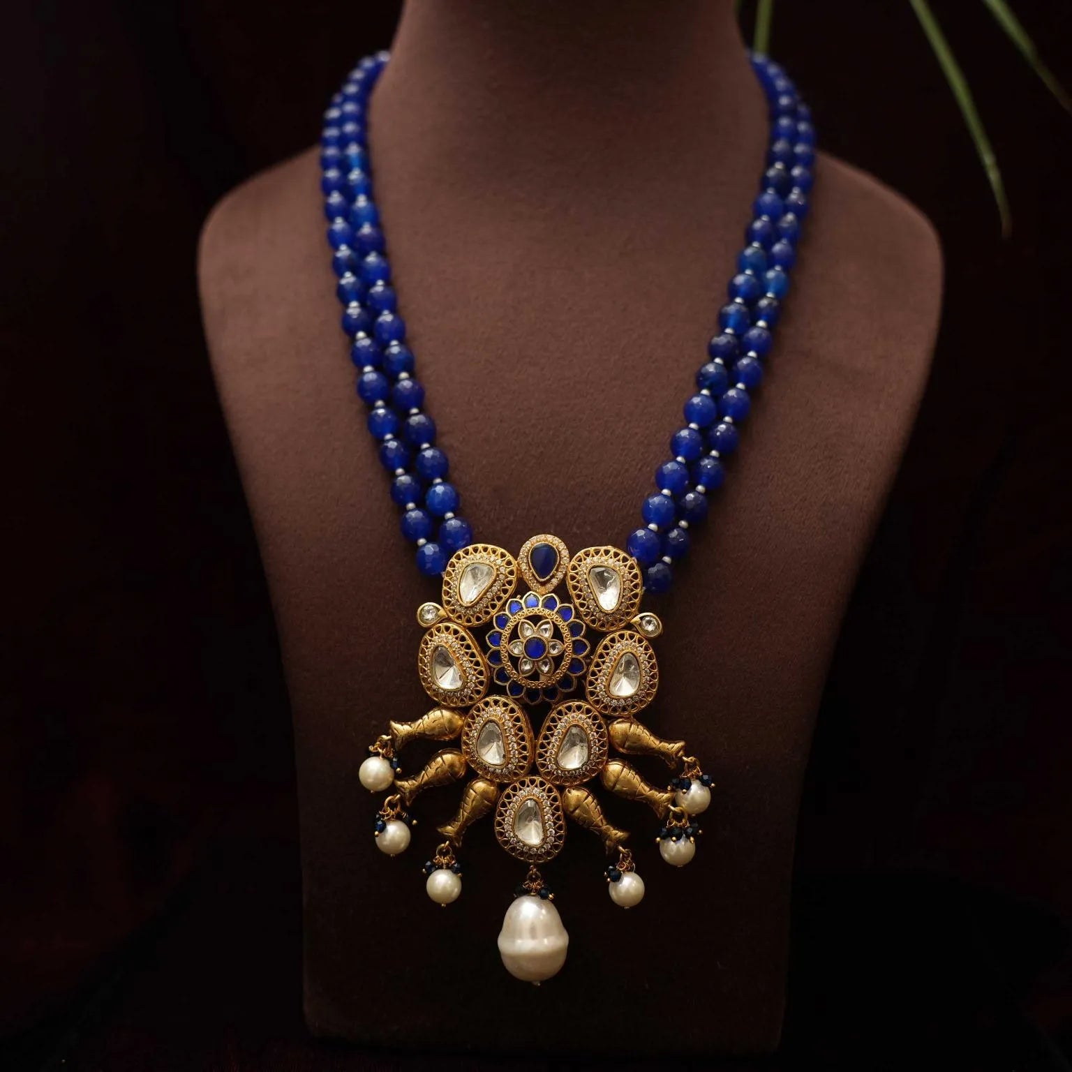 Harlin Beaded Polki Necklace