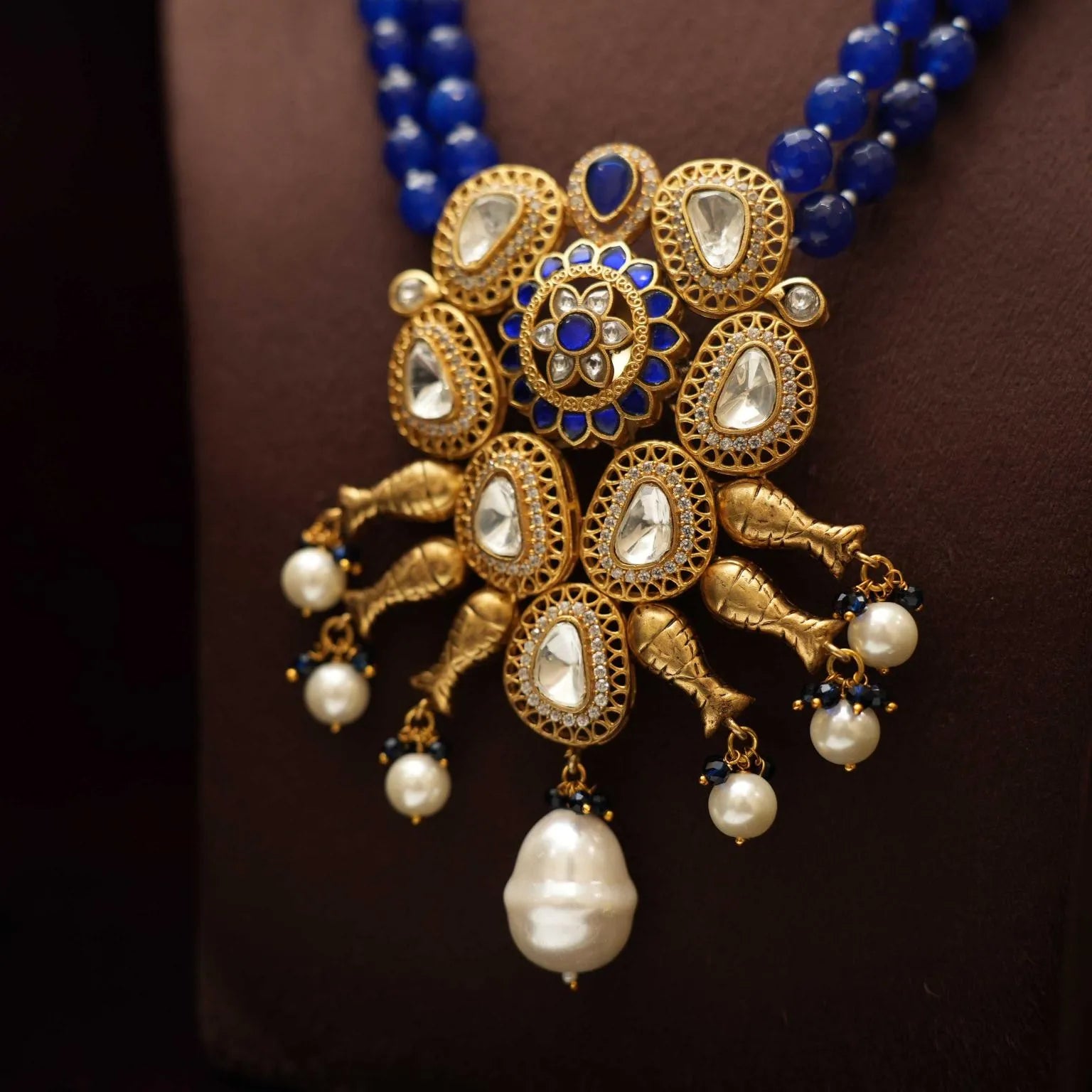 Harlin Beaded Polki Necklace