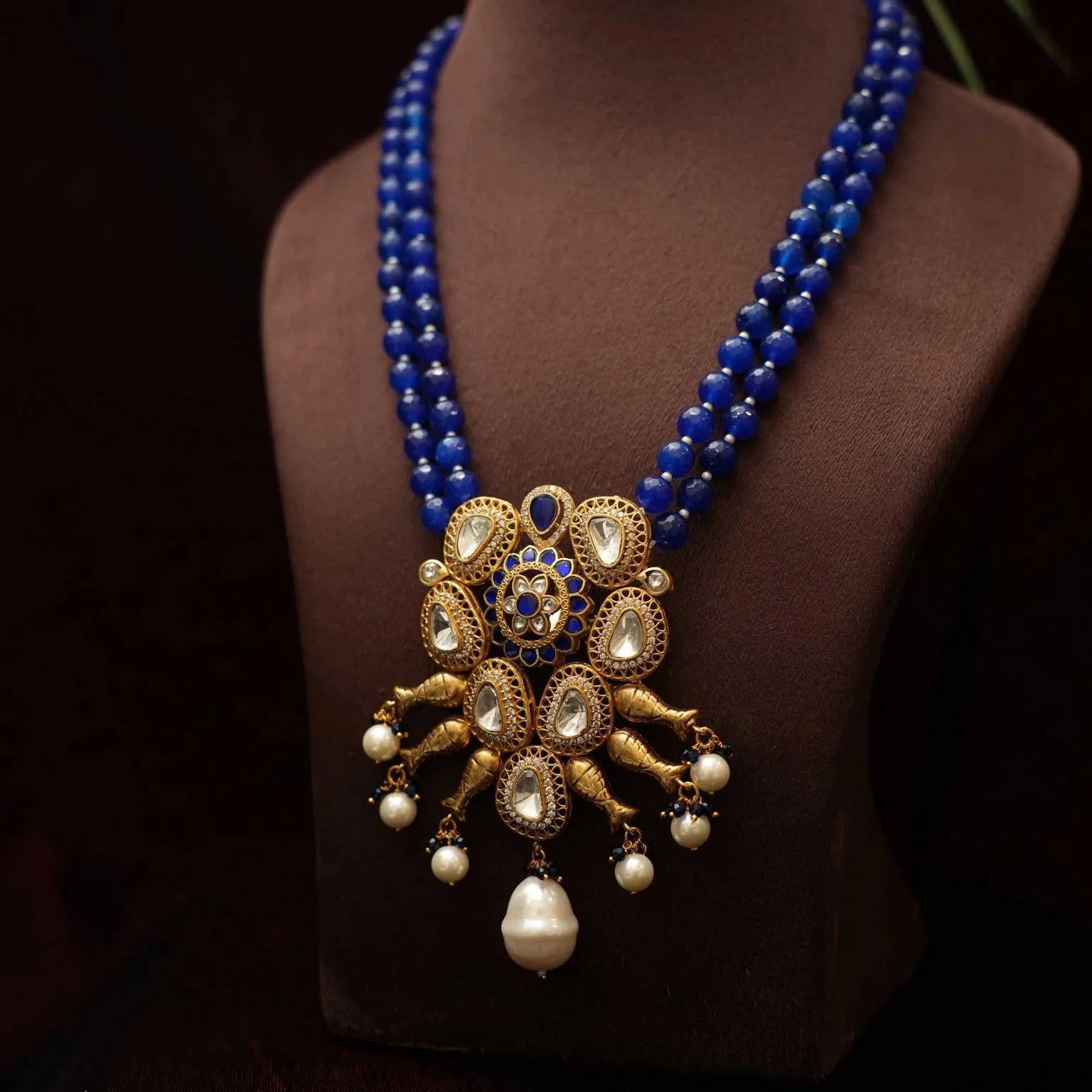 Harlin Beaded Polki Necklace