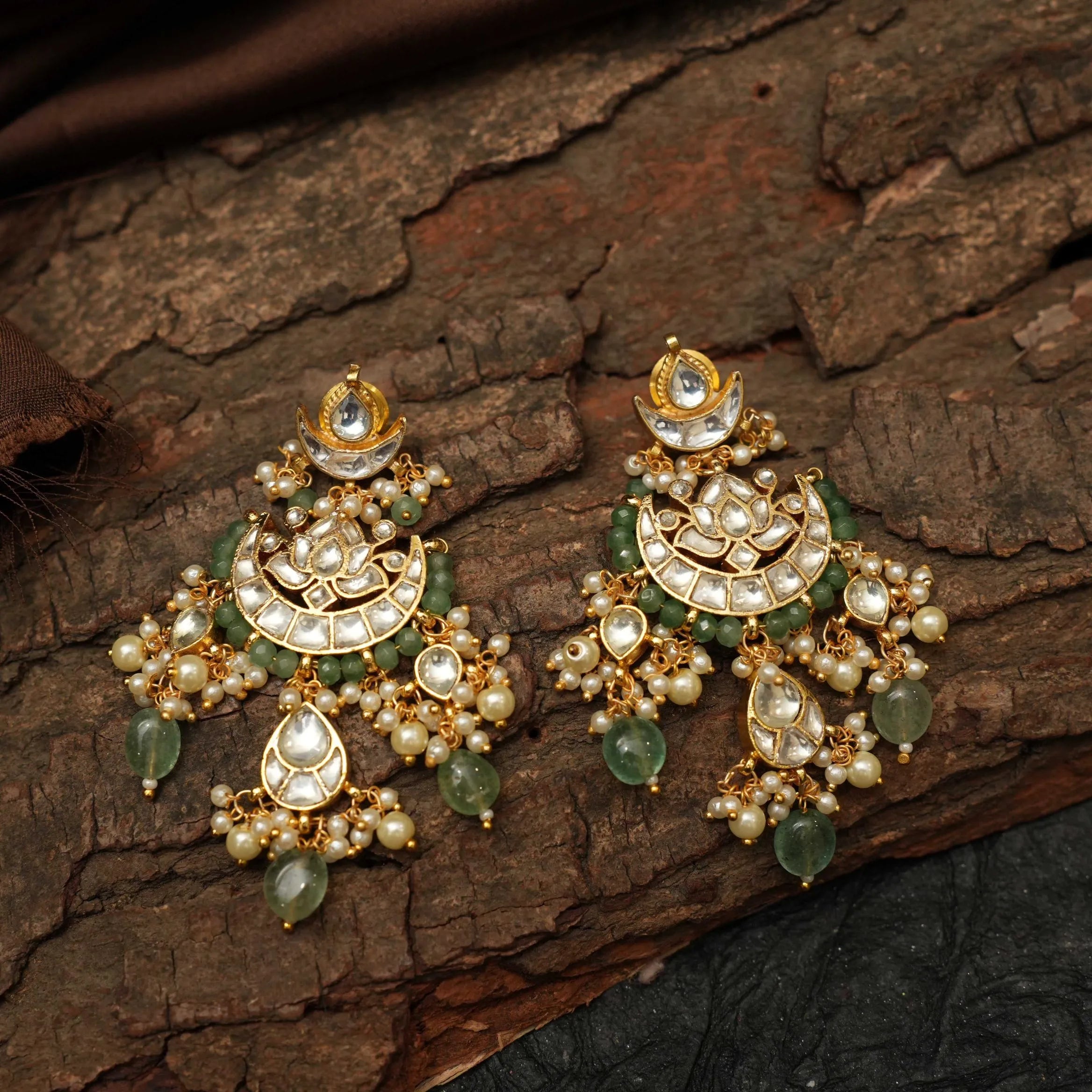 Harper Polki Chandbali Earrings