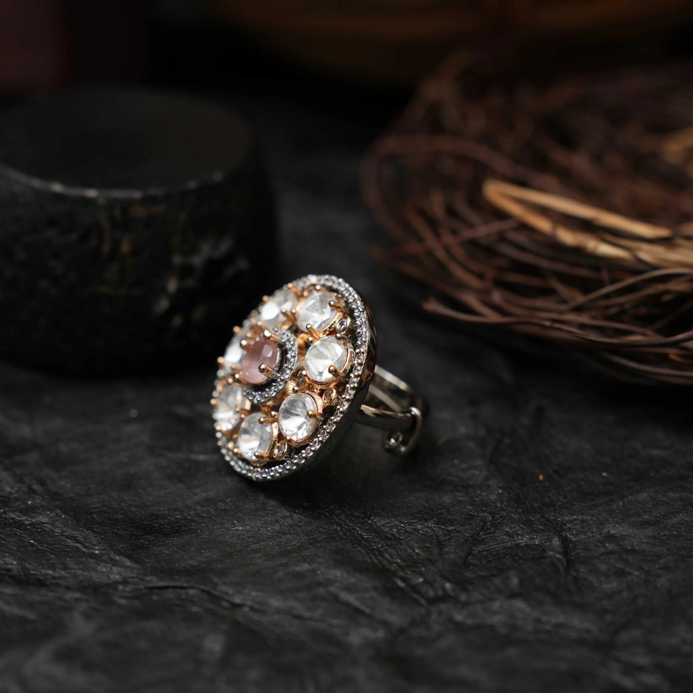 Heena Victorian Ring - Pastel Pink