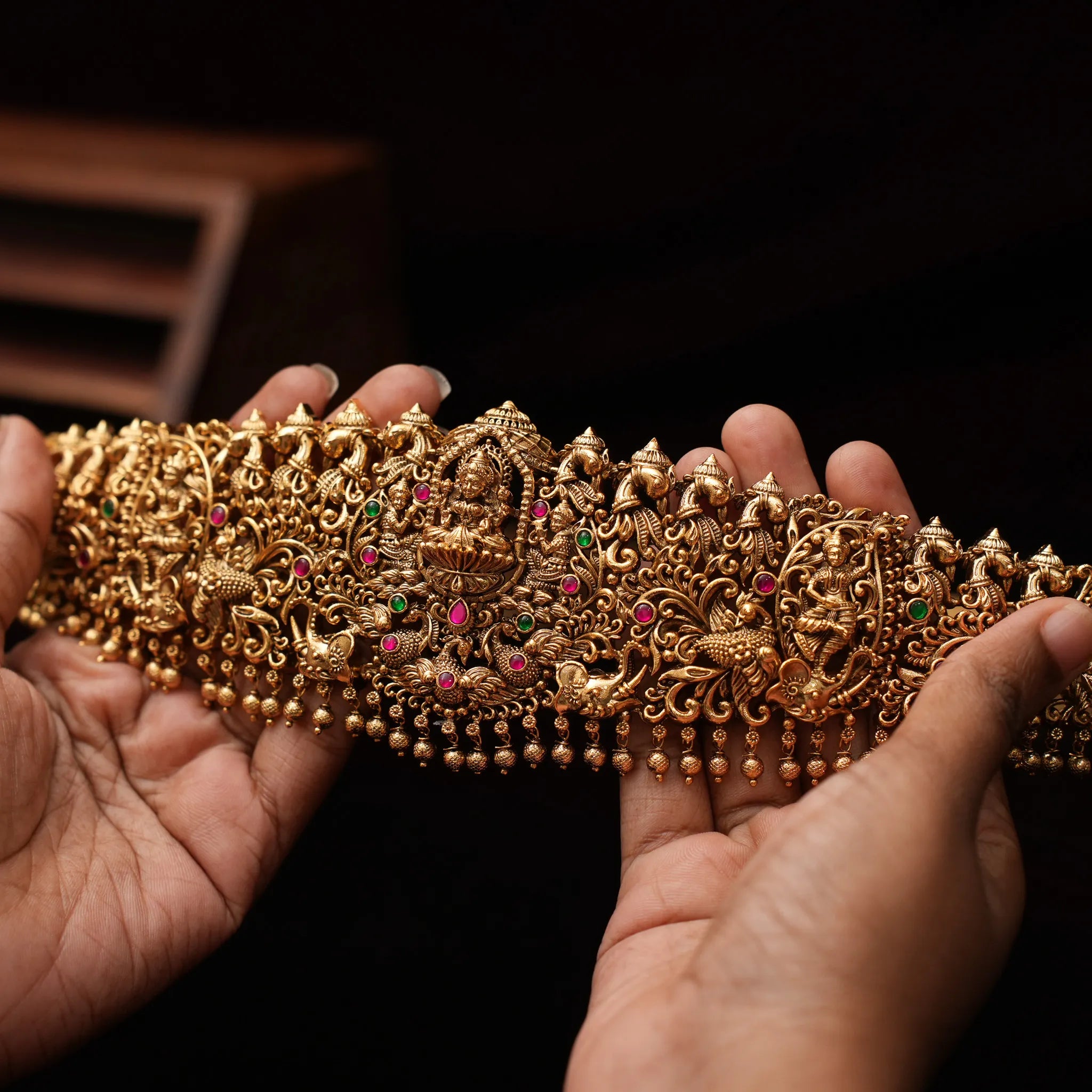 Hemal Antique Hip Belt - Golden Ball