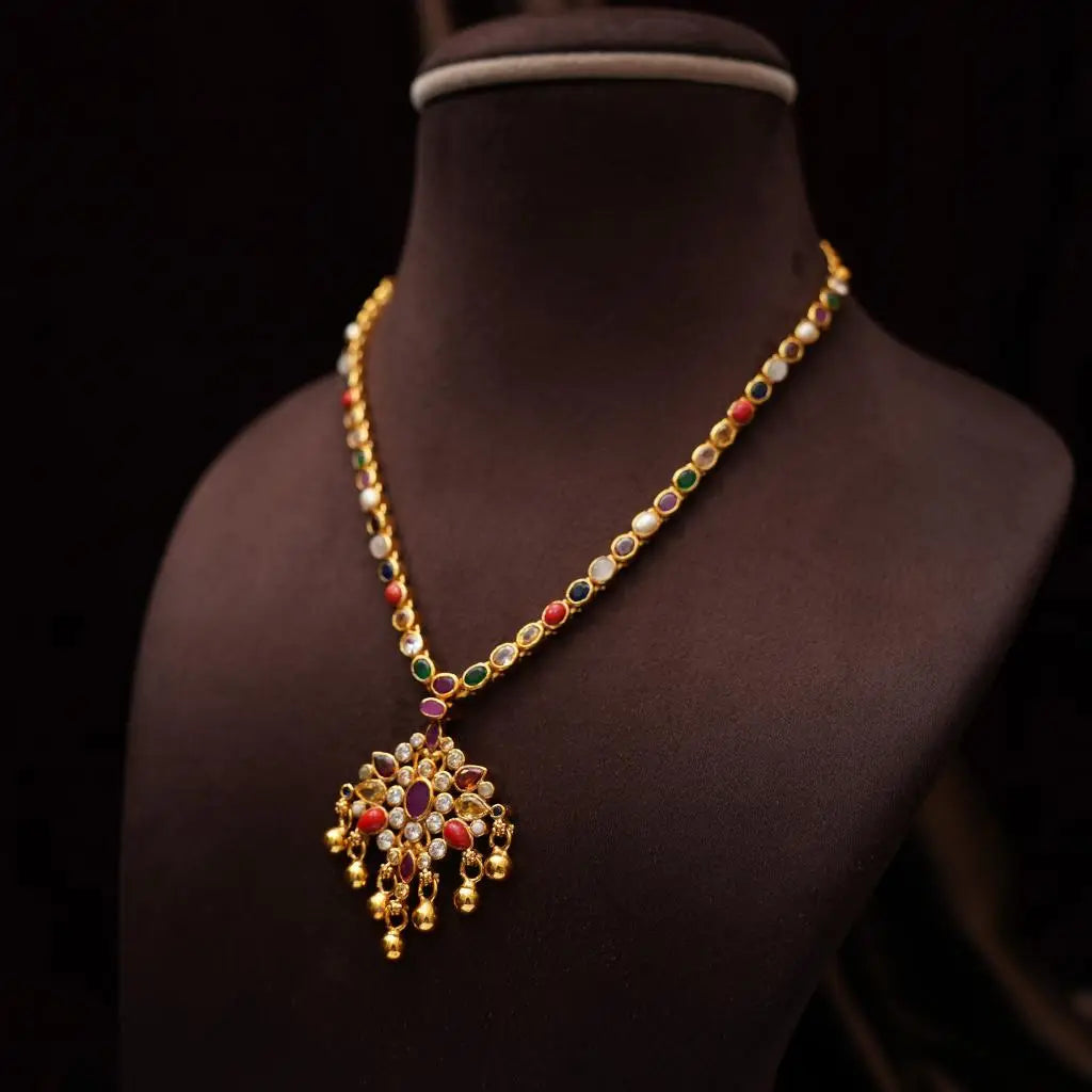 Hemal Silver Reversible Necklace