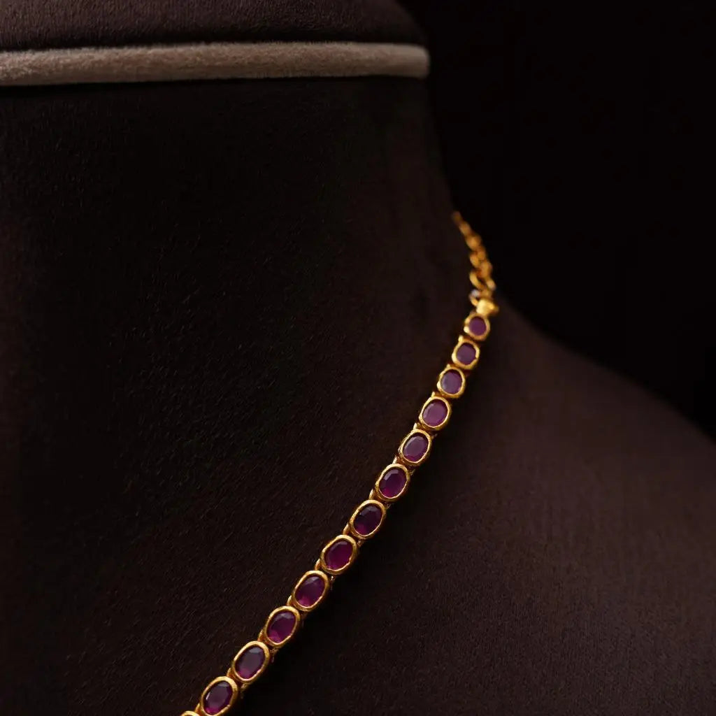 Hemal Silver Reversible Necklace