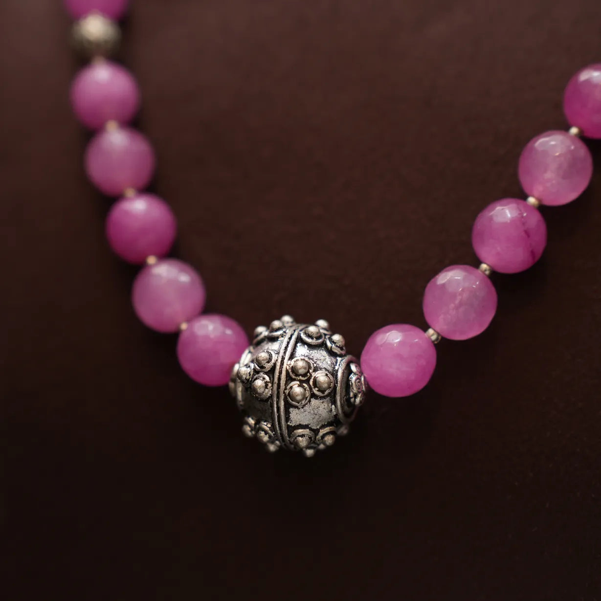 Hera Beaded Necklace - Pink