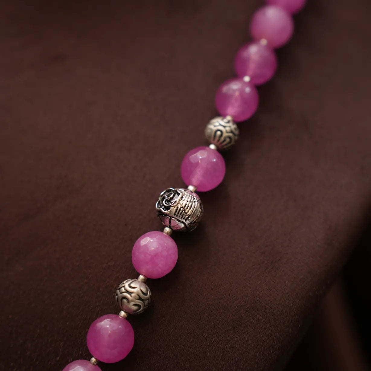 Hera Beaded Necklace - Pink