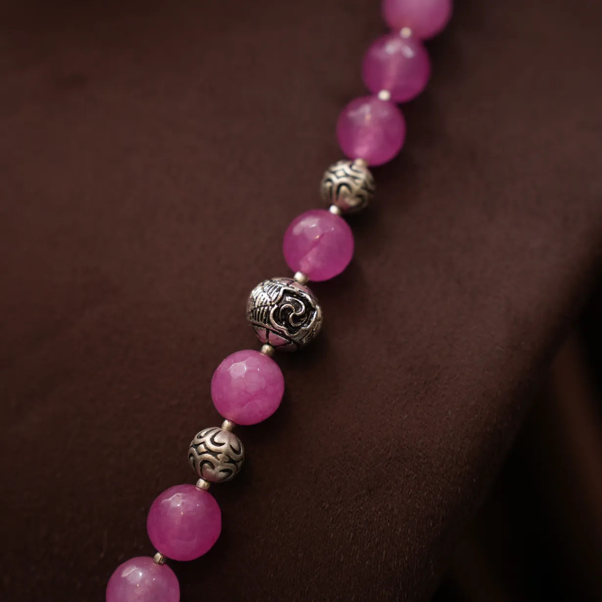 Hera Beaded Necklace - Pink