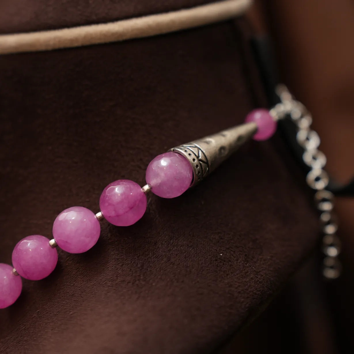 Hera Beaded Necklace - Pink