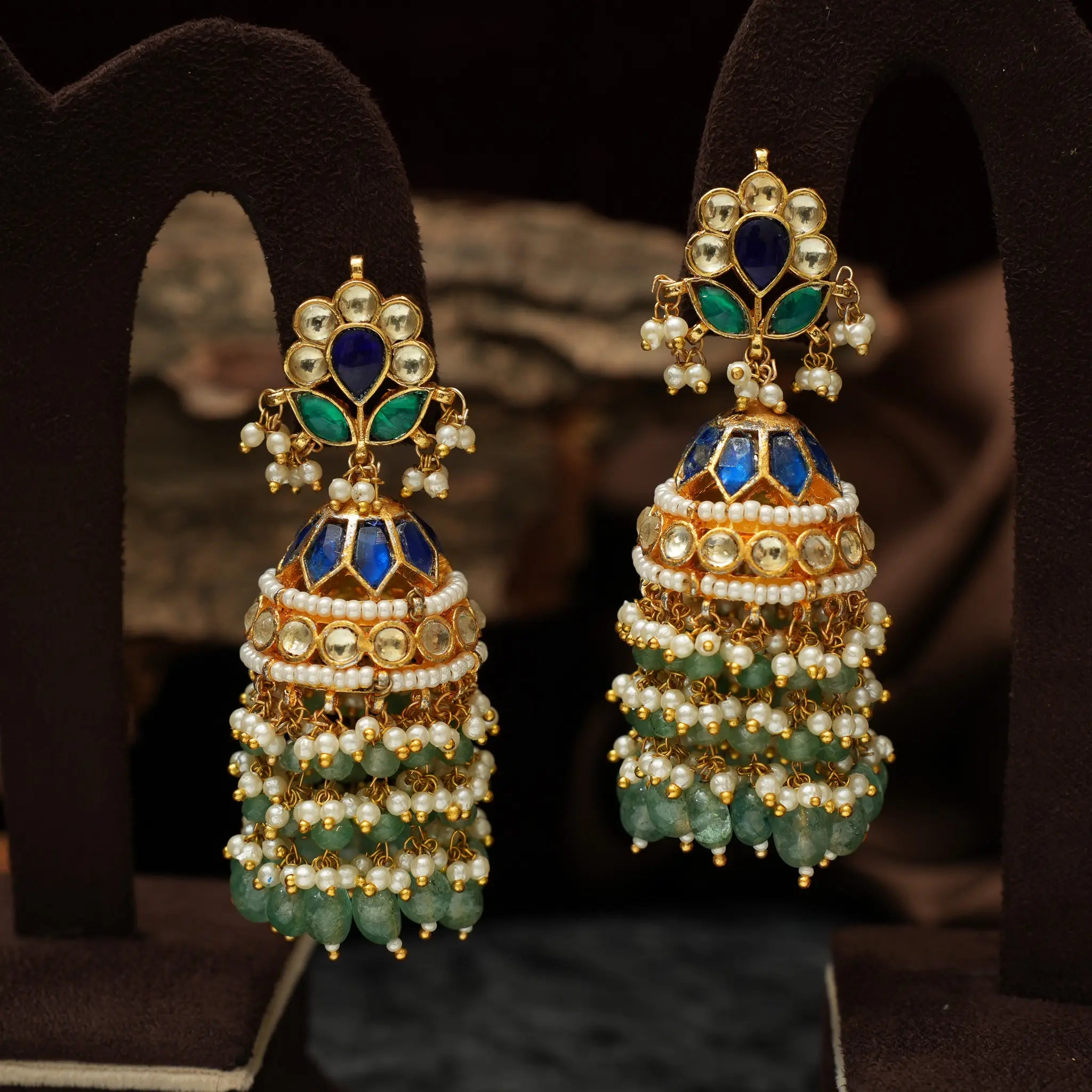 Himadri Polki Jhumka Earrings