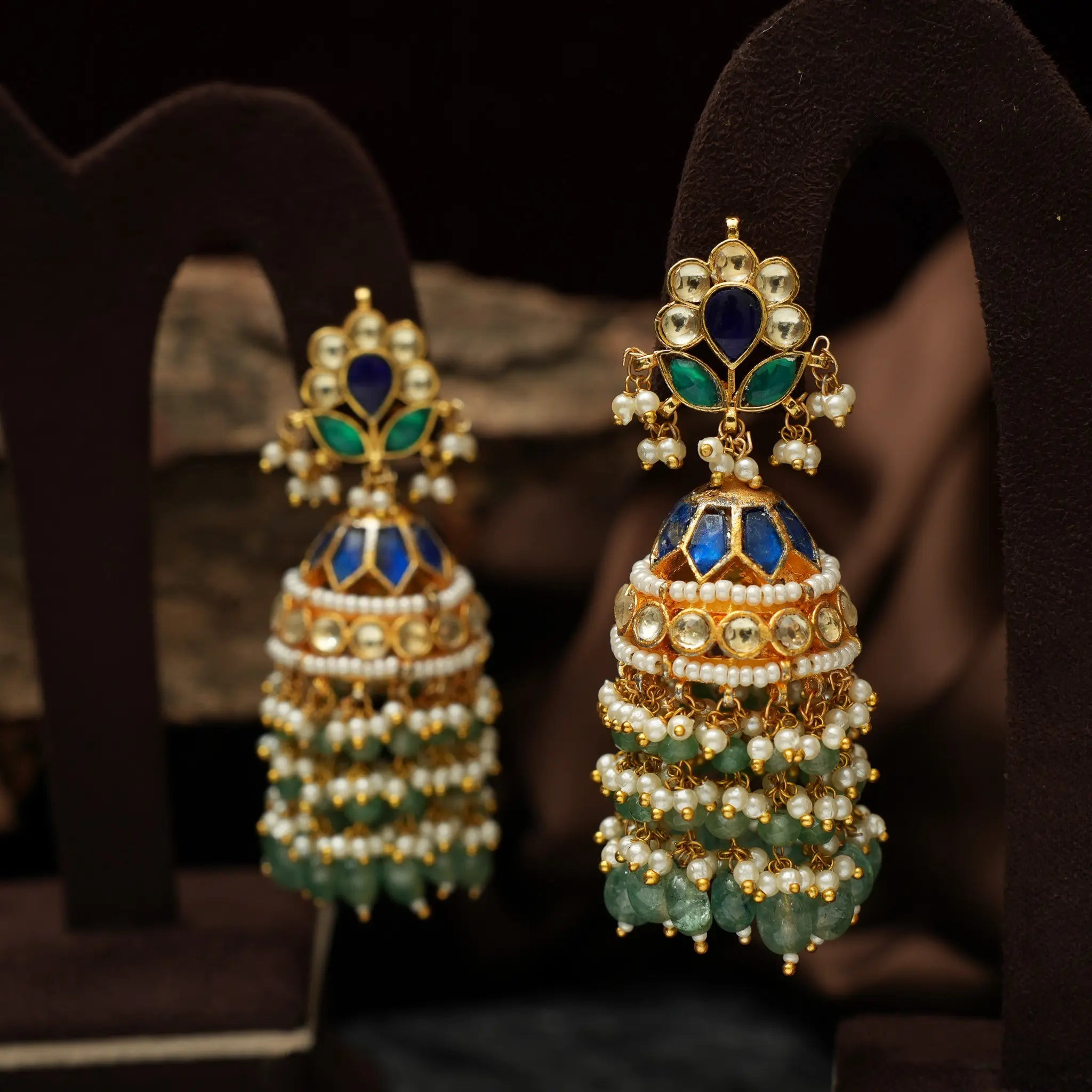 Himadri Polki Jhumka Earrings