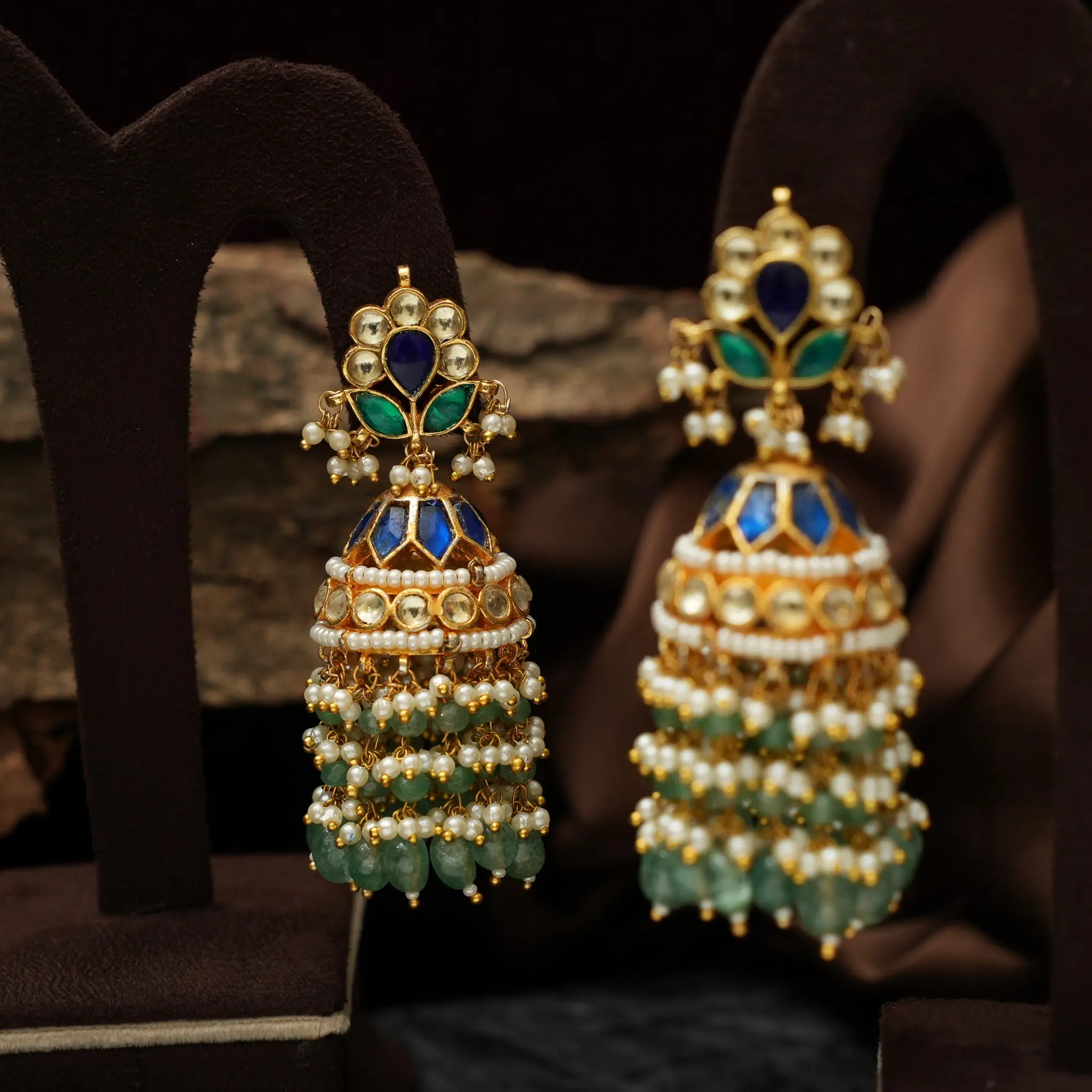 Himadri Polki Jhumka Earrings