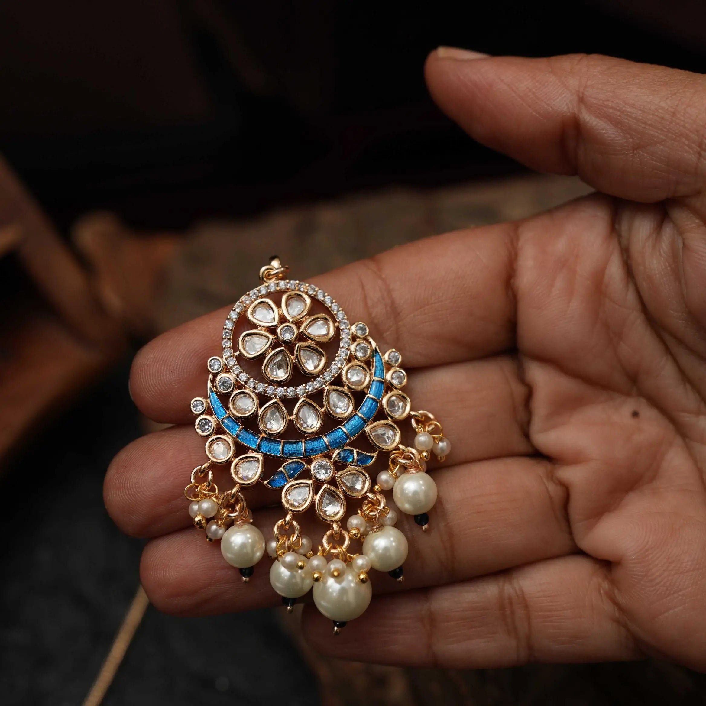 Himani Polki Tikka - Blue