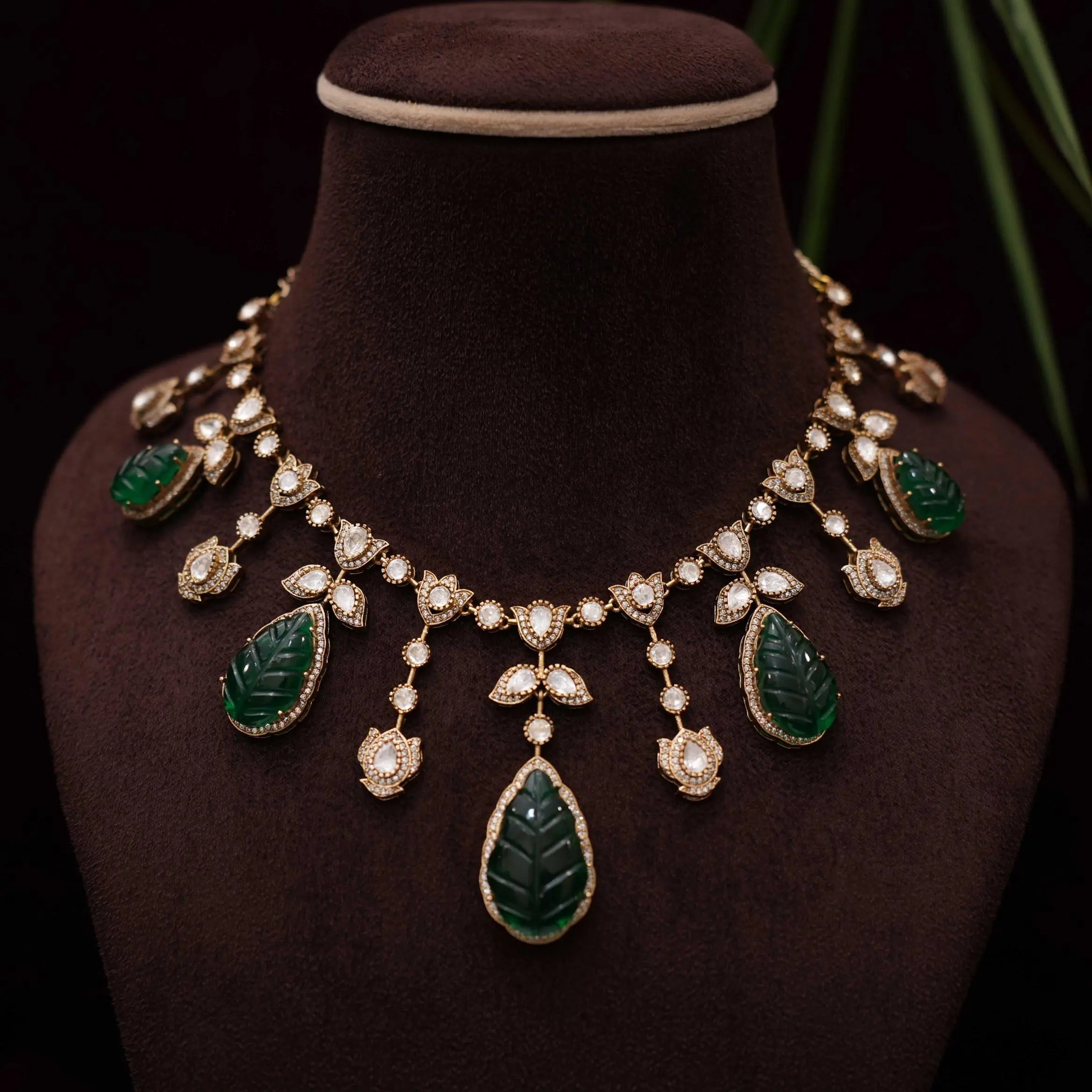 Nizami Victorian Polki Necklace - Green