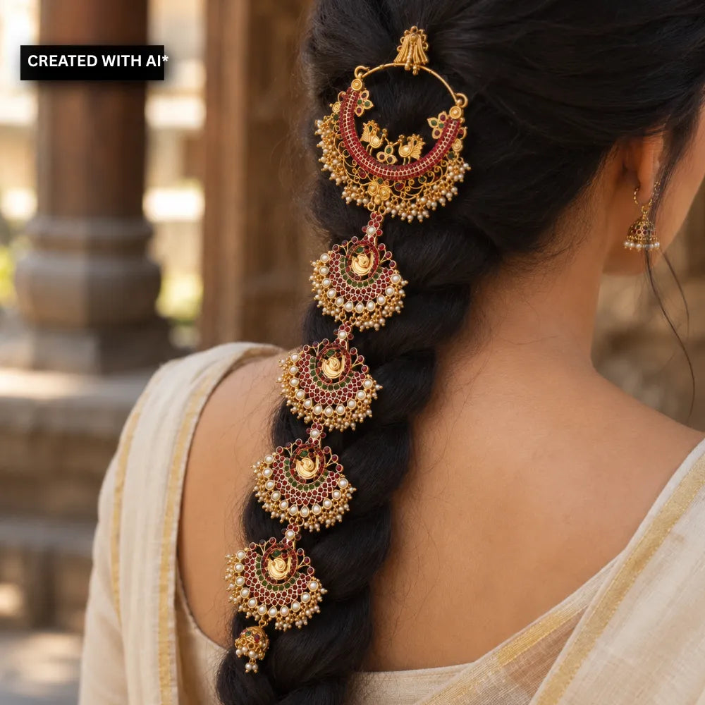 Hiral Antique Jada Billai/ Hair Brooch