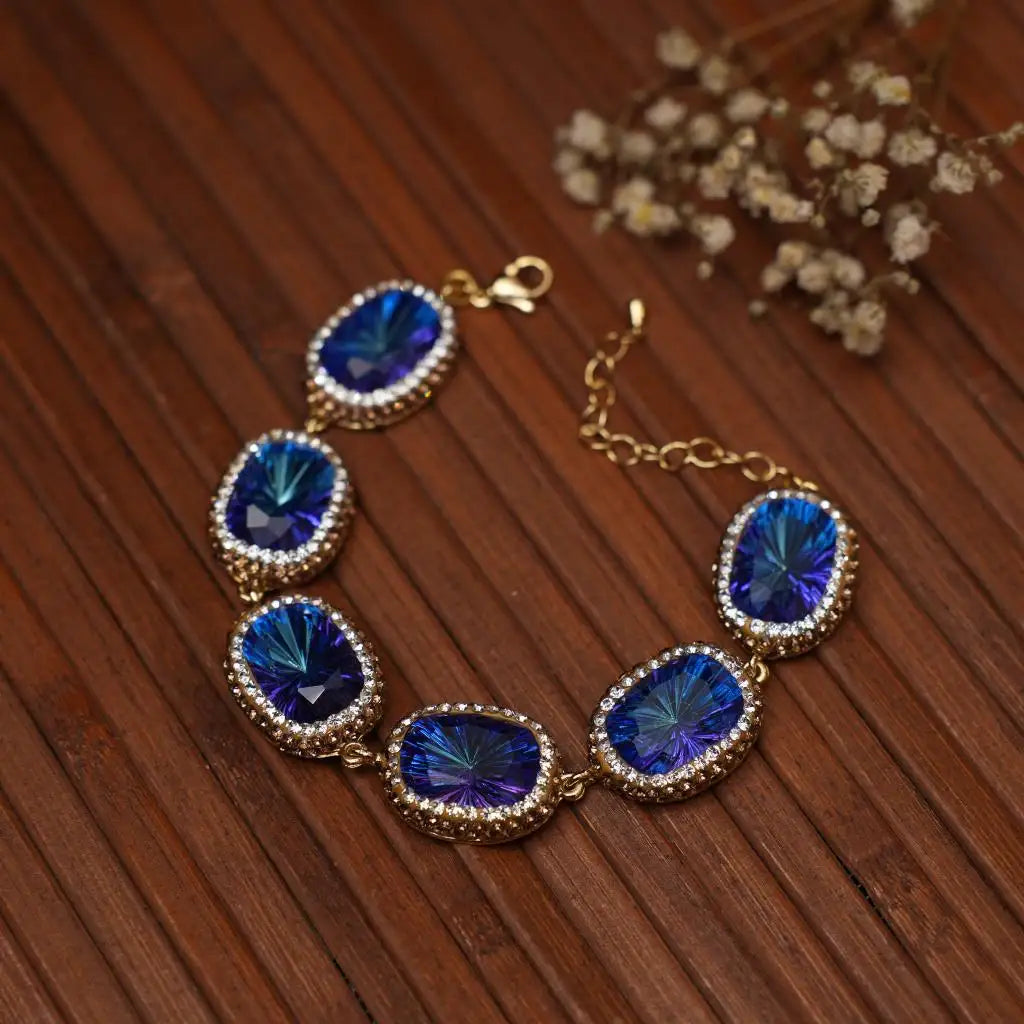 Hiranya Zircon Bracelet - Imperial Sapphire