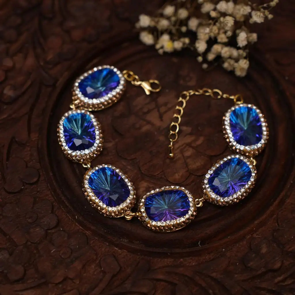 Hiranya Zircon Bracelet - Imperial Sapphire