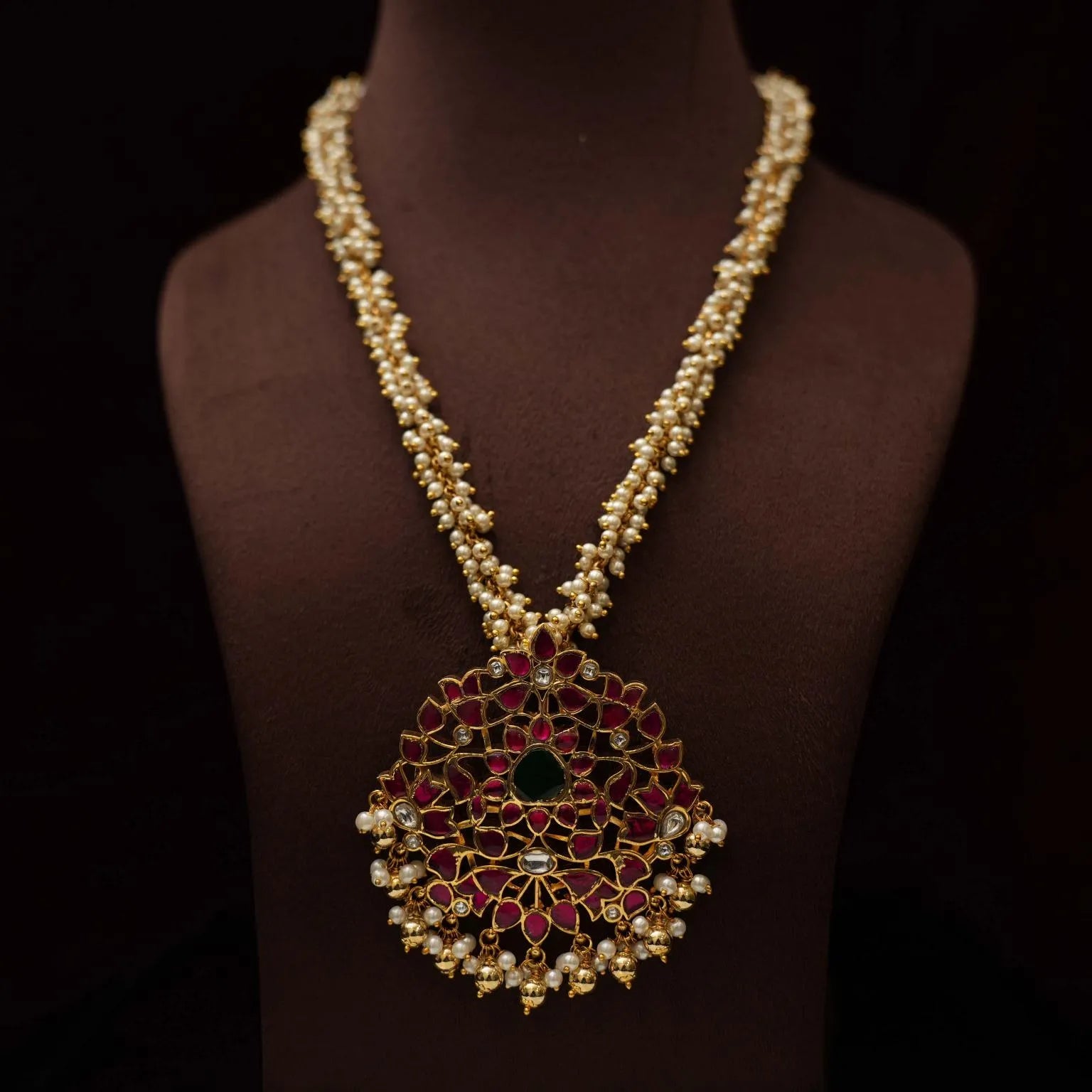 Hirva Pearl Polki Necklace - Rimli Boutique