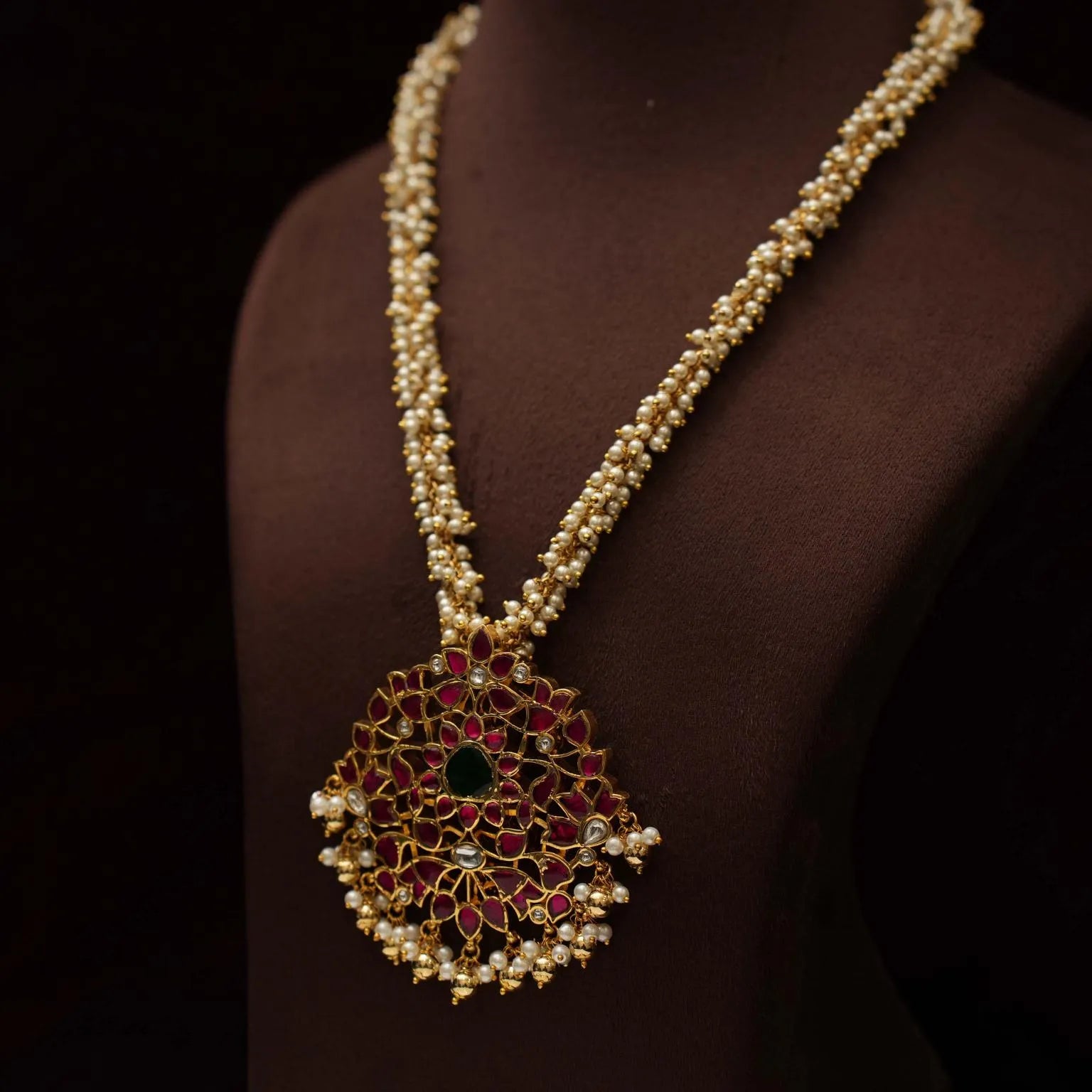 Hirva Pearl Polki Necklace - Rimli Boutique