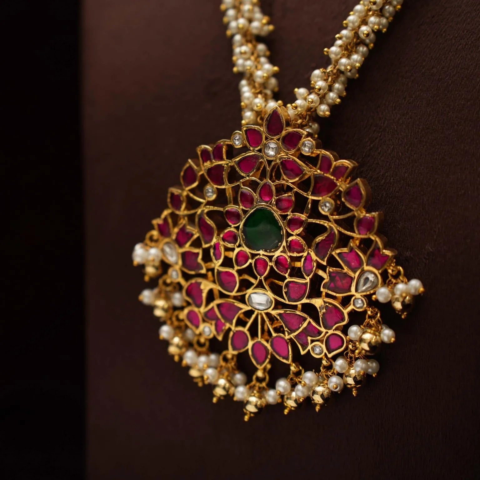 Hirva Pearl Polki Necklace - Rimli Boutique