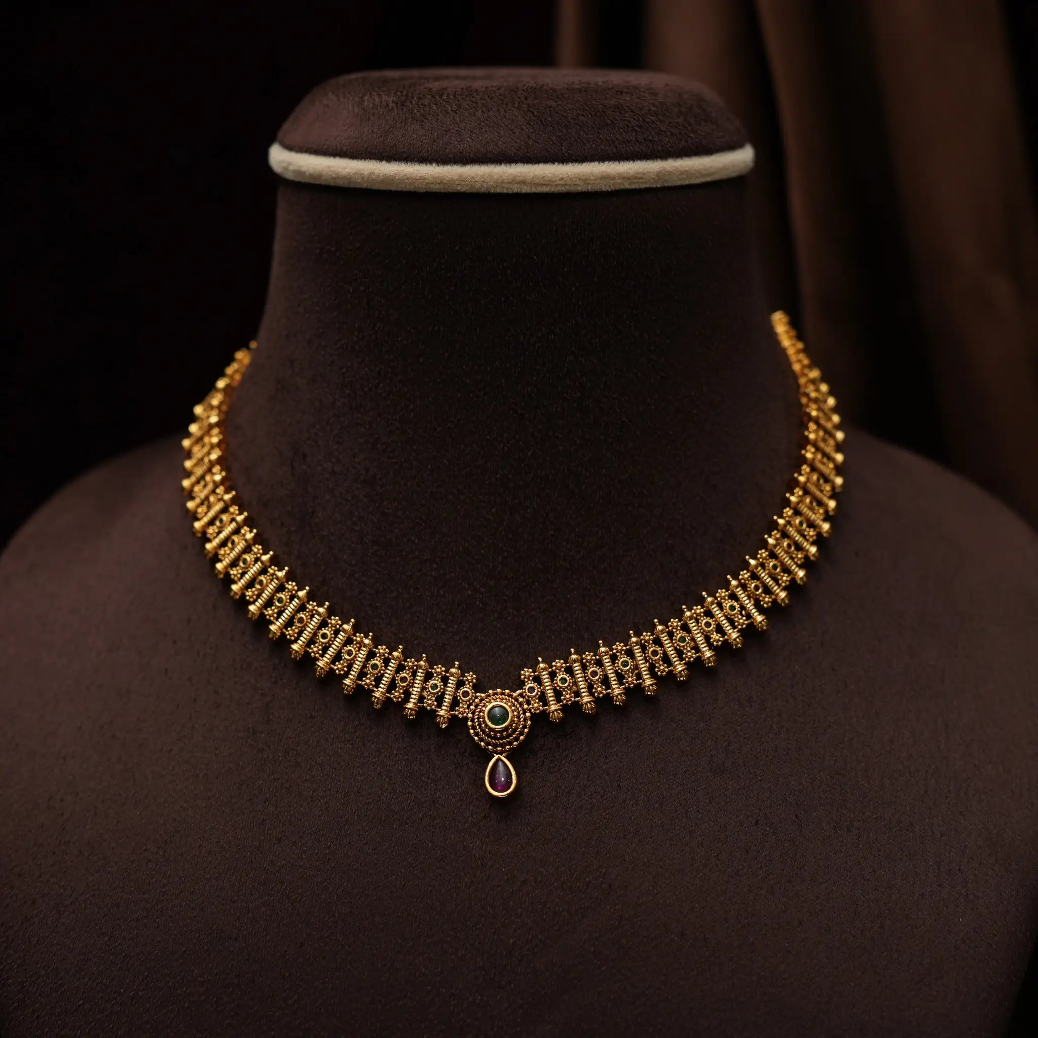 Hridya Antique Necklace - Short