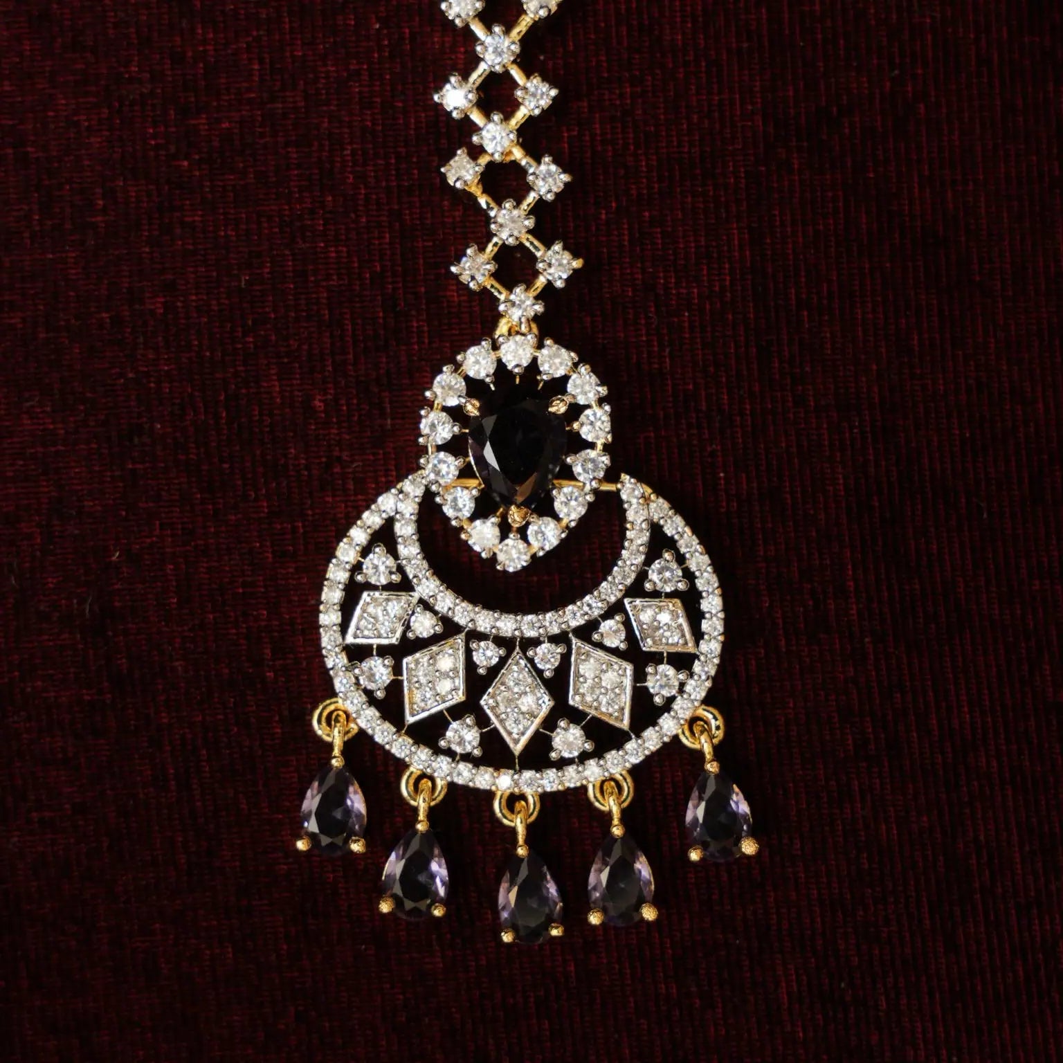 Hritvi Zircon Tikka - Purple