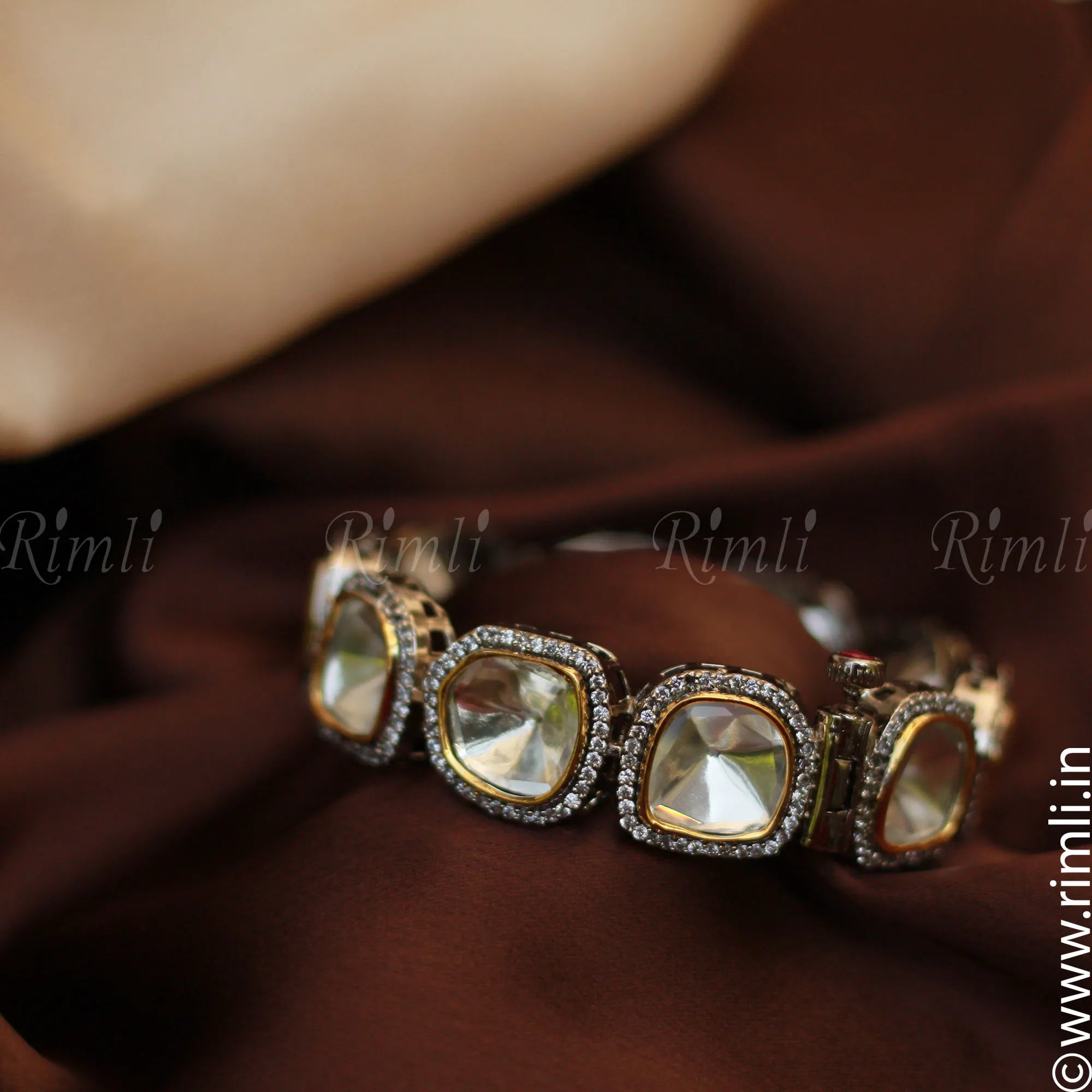 Statement Kundan Bangle - Rimli Boutique
