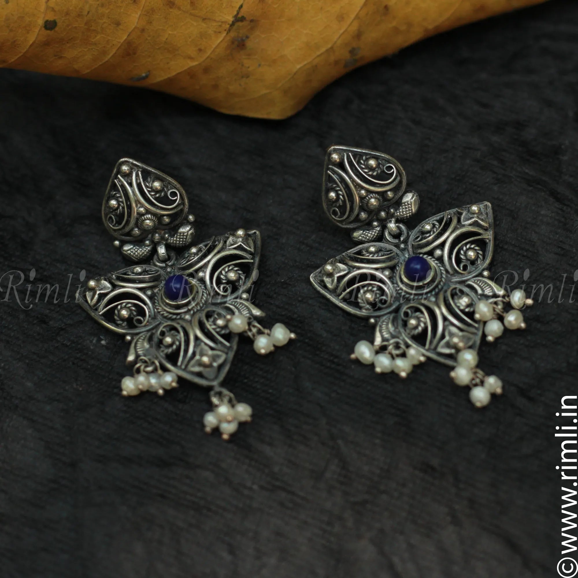 Ethnic Silver Earrings - Rimli Boutique