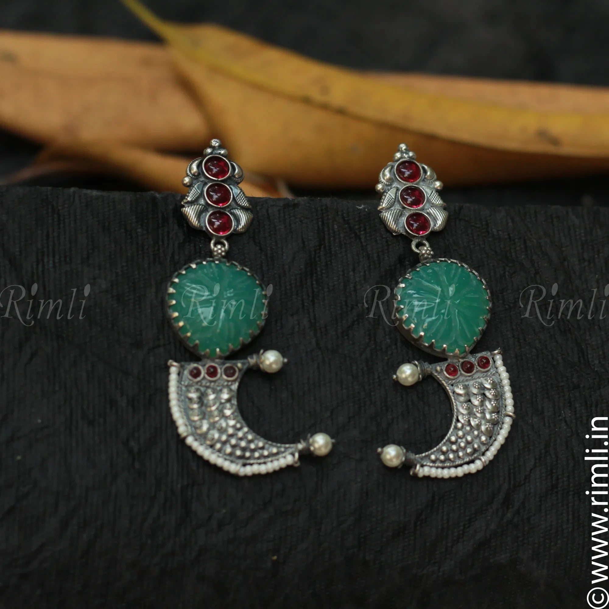 Oxidised Silver Earrings - Rimli Boutique