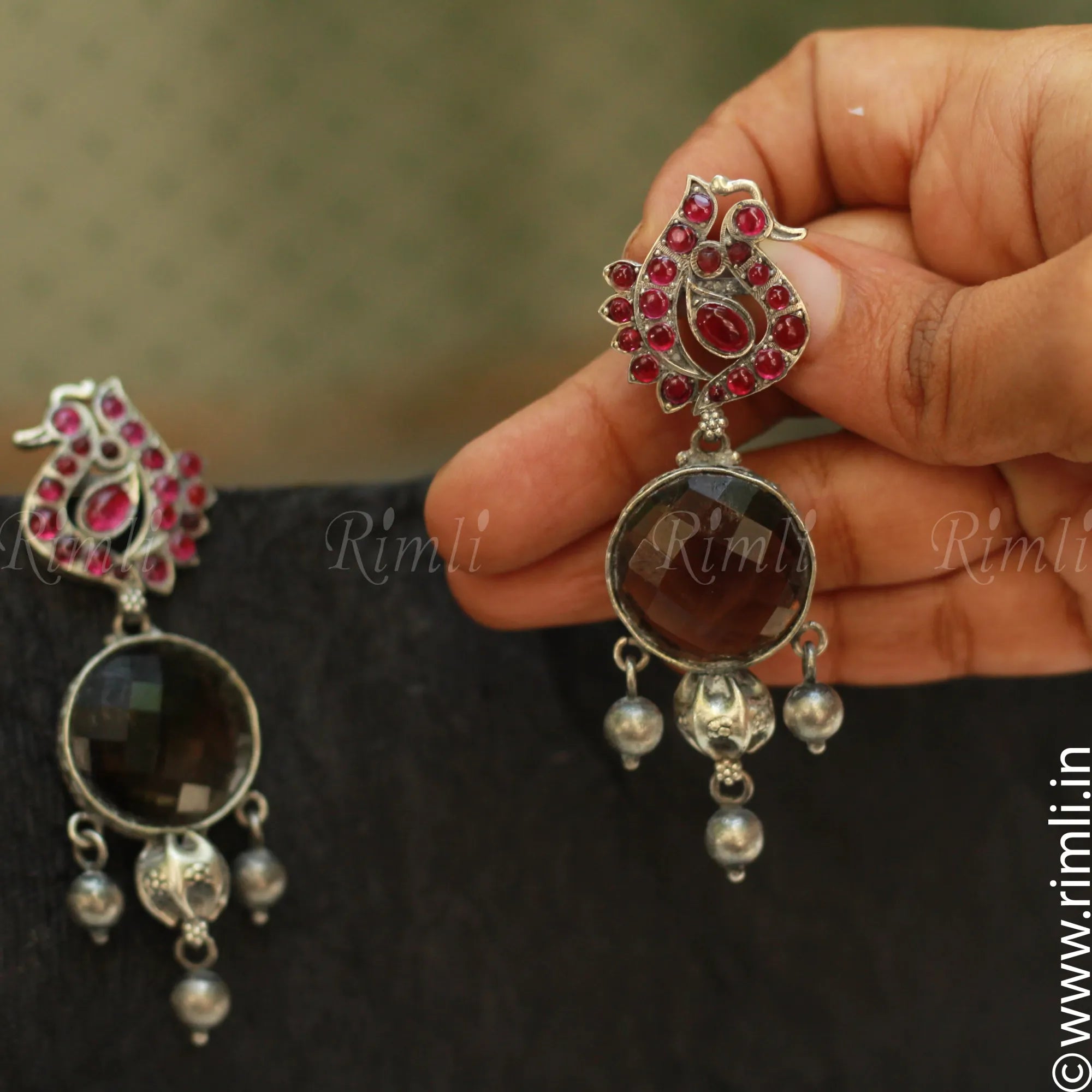 Ethnic Silver Earrings - Rimli Boutique