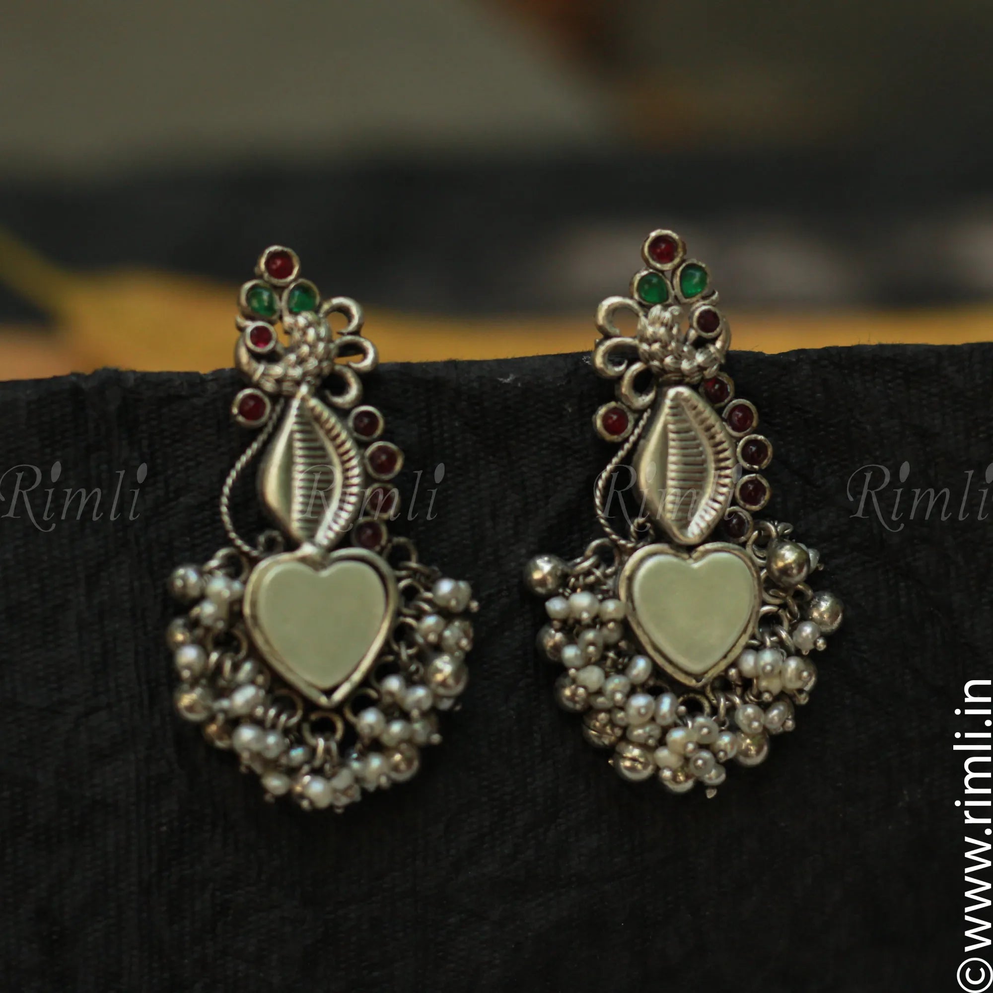 Silver Statement Earrings - Rimli Boutique