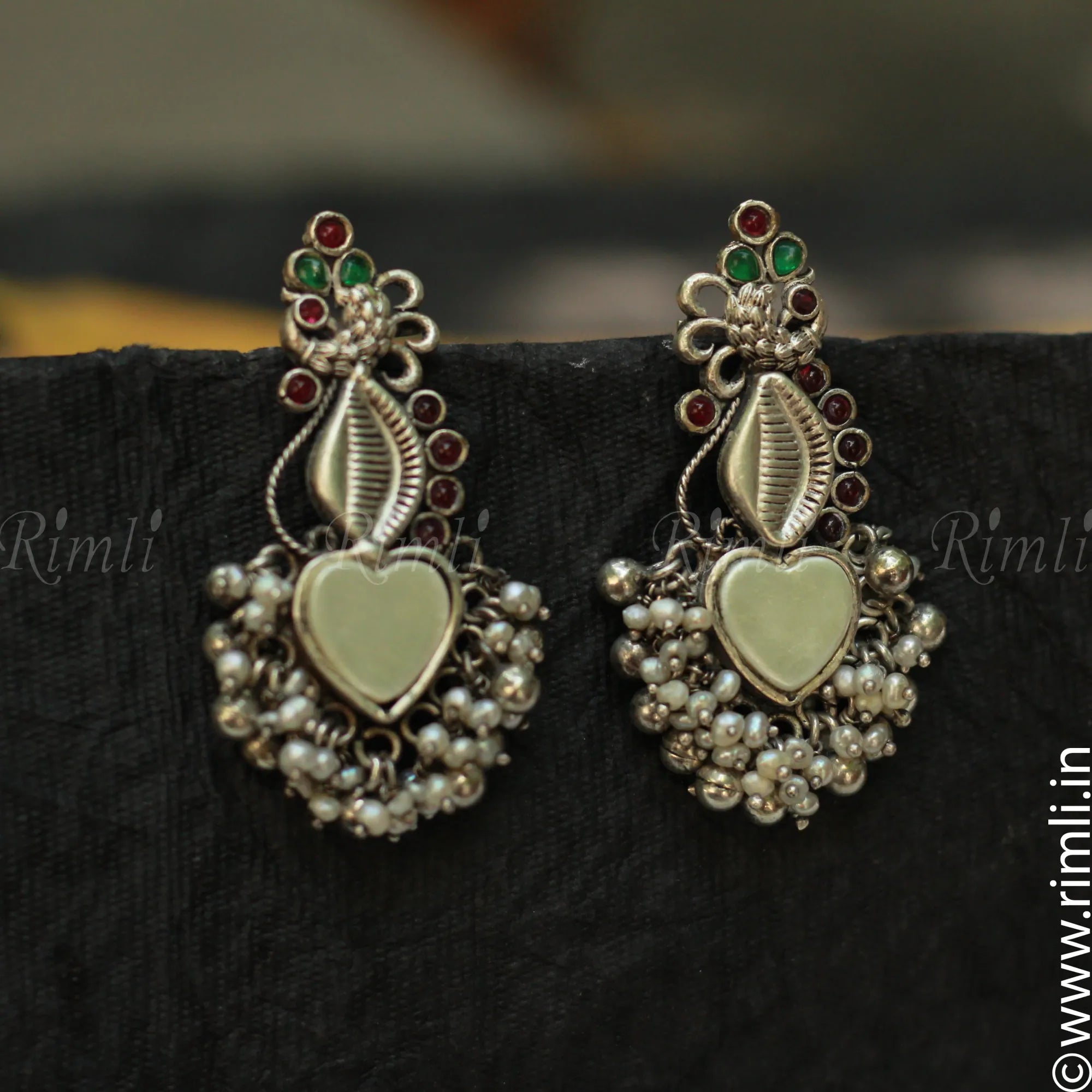 Silver Statement Earrings - Rimli Boutique