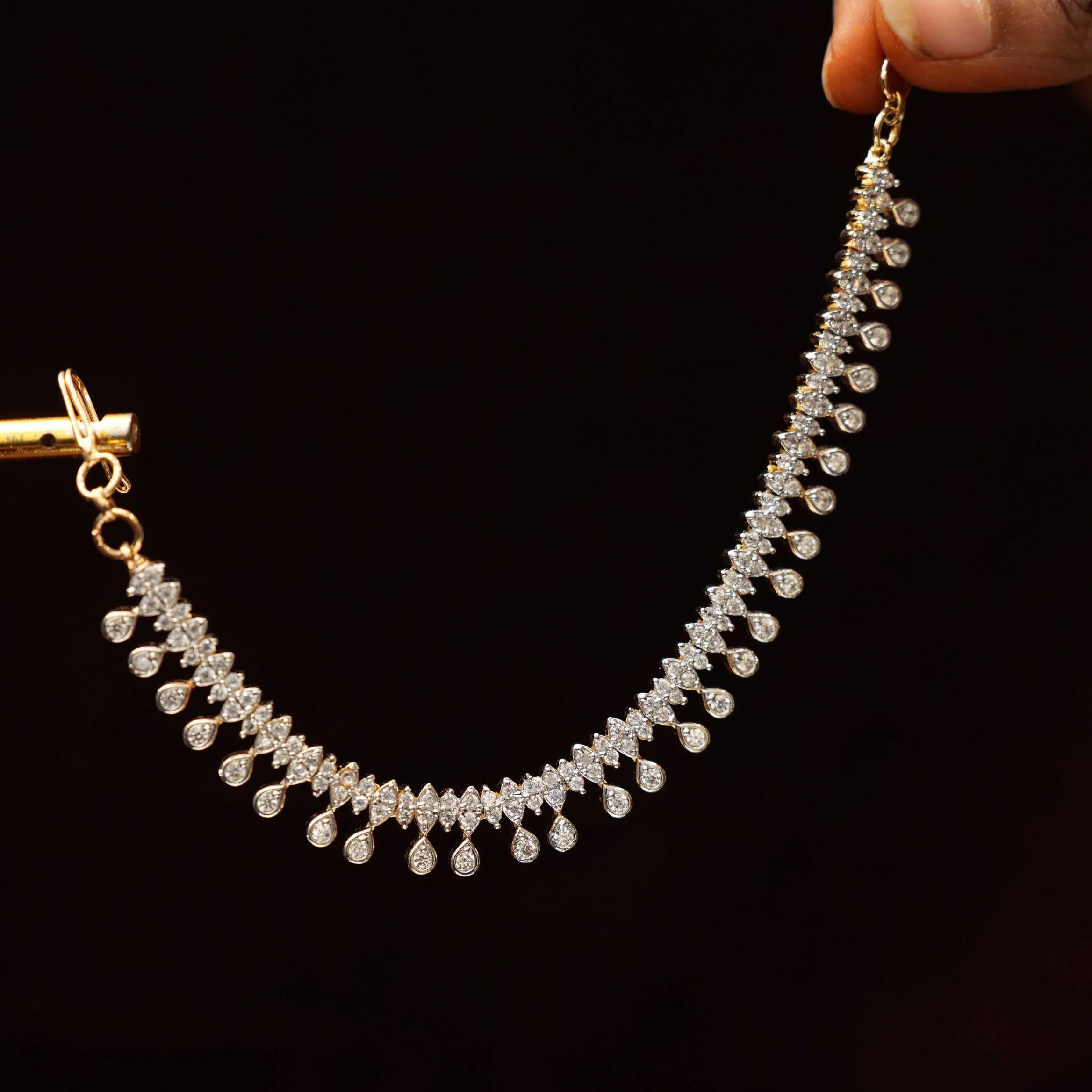 Indhumathi Zircon Ear Chain