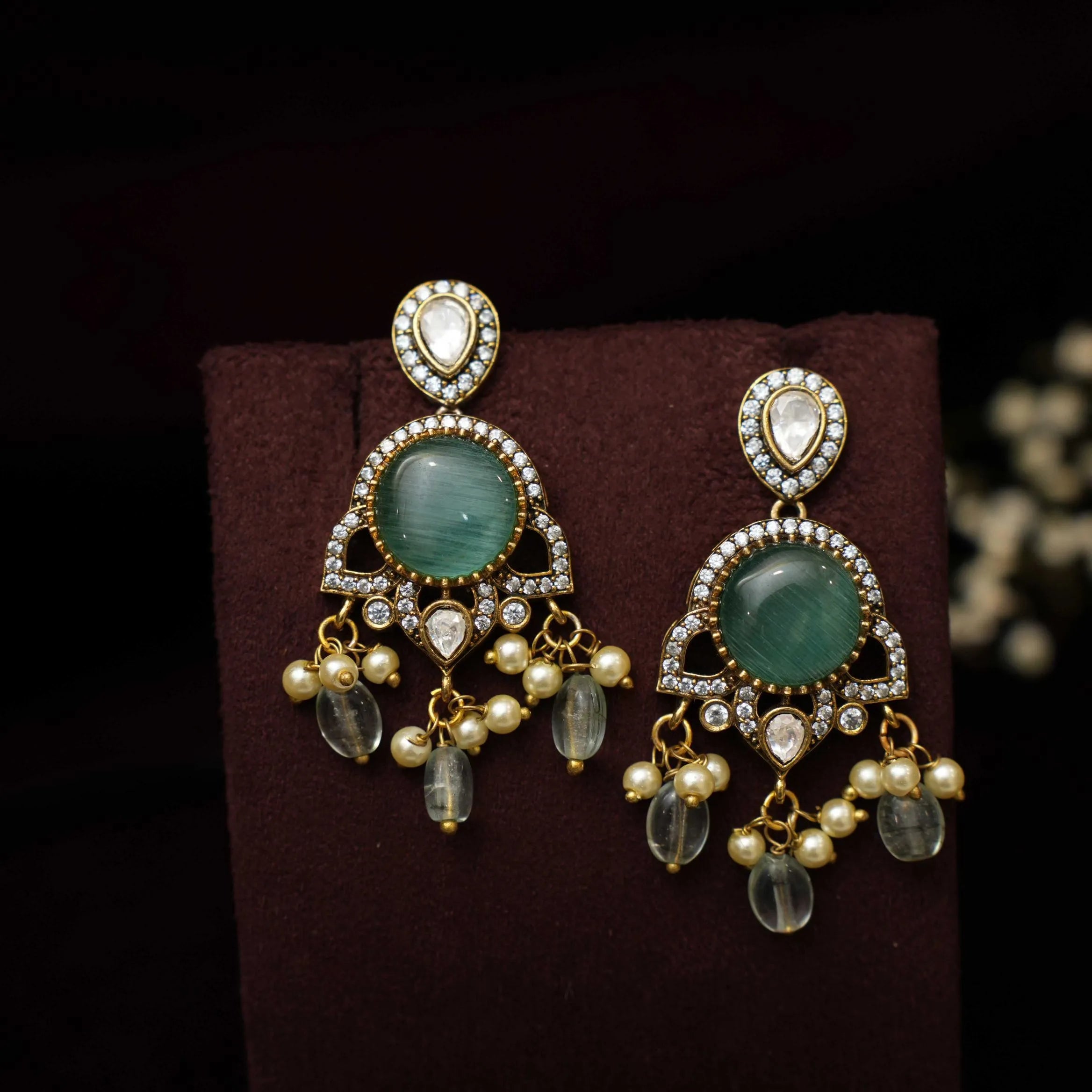 Indumathi Victorian Polki Earrings - Alina